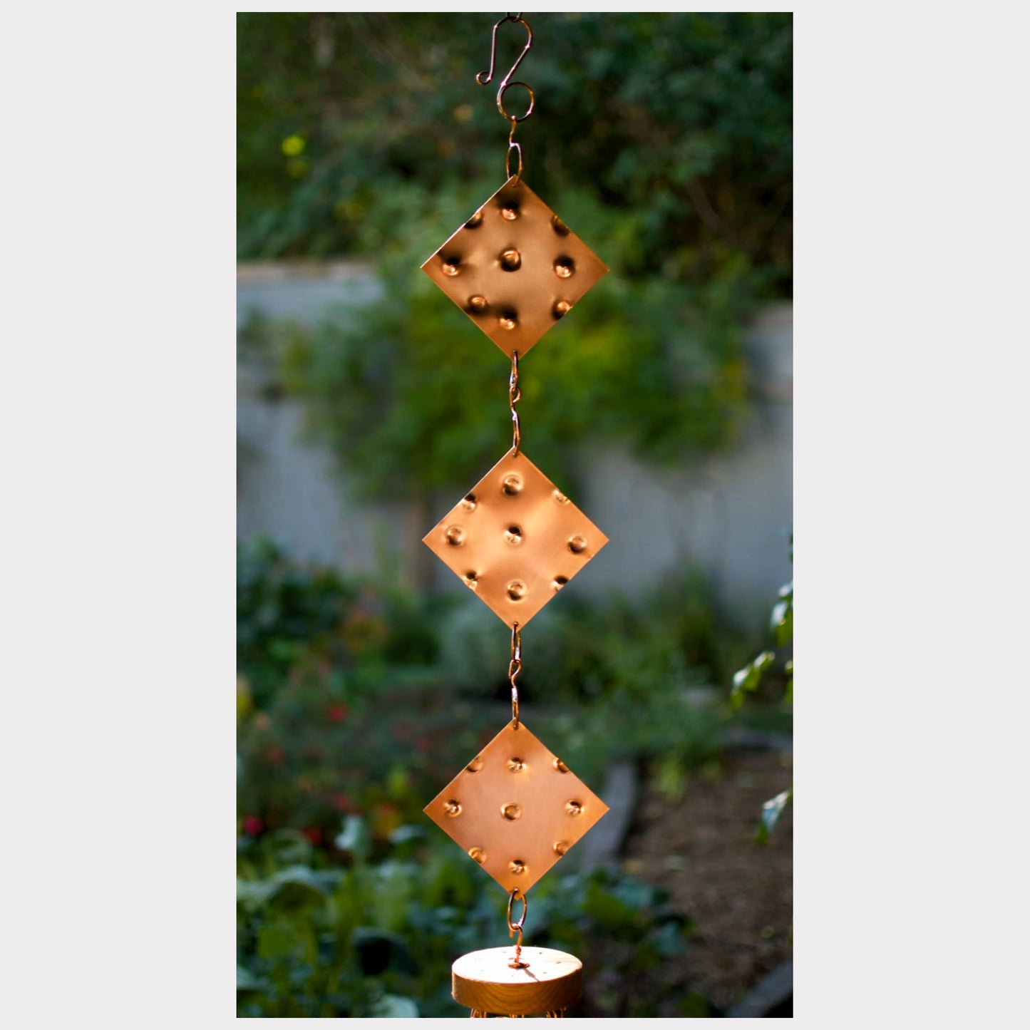 detail, copper wind chime