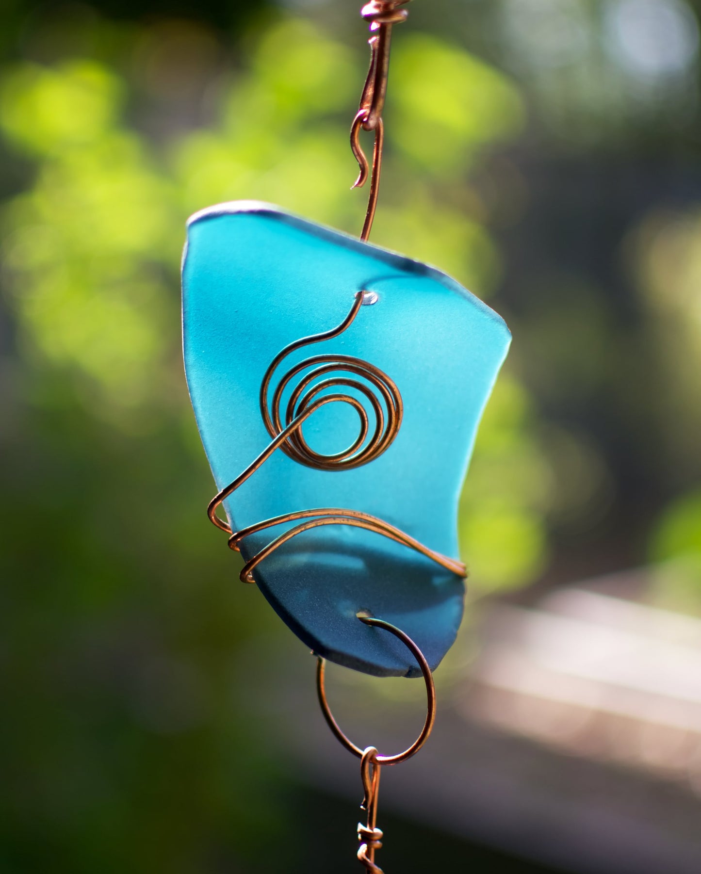 Wind Chime Driftwood Sea Glass Outdoor Windchimes