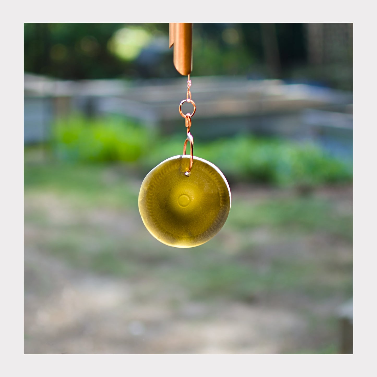 detail, glass windsail for a handmade wind chime