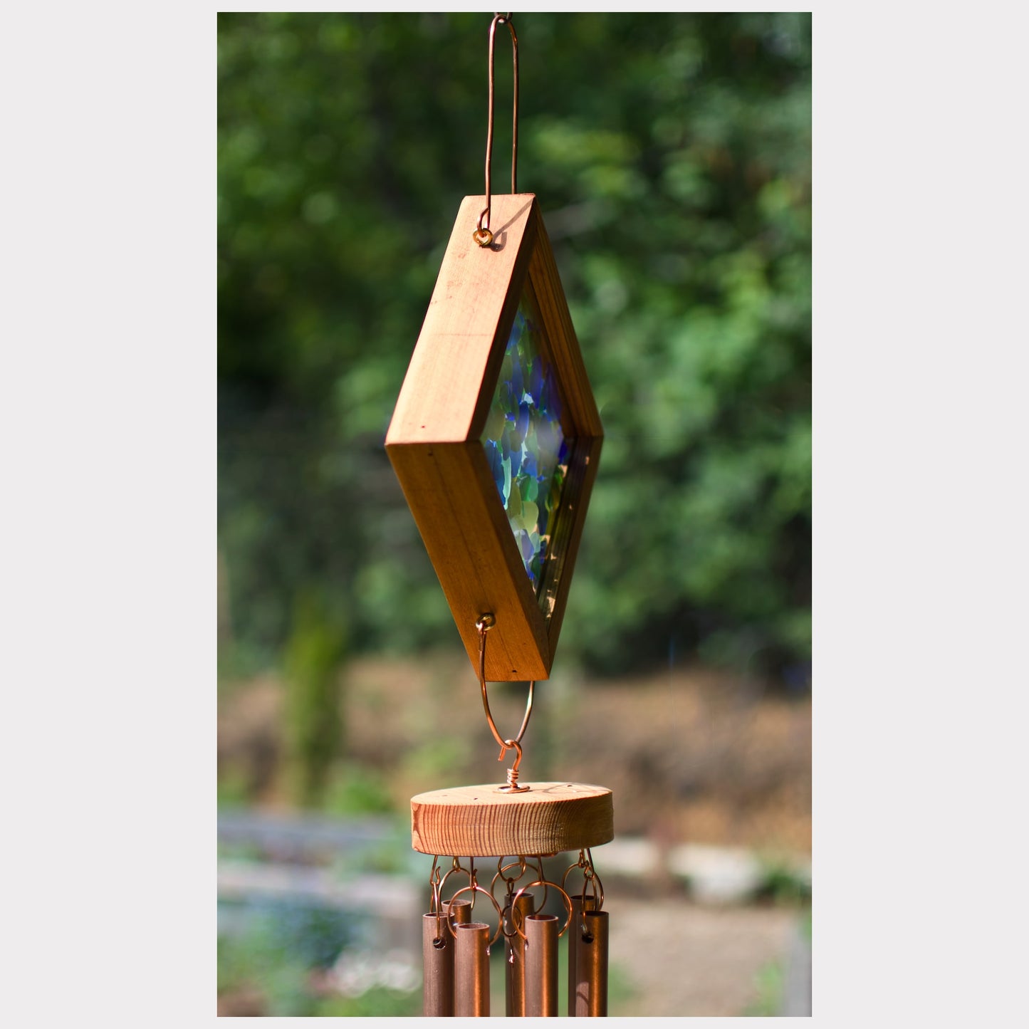 Sideview, kaleidoscope wind chime.