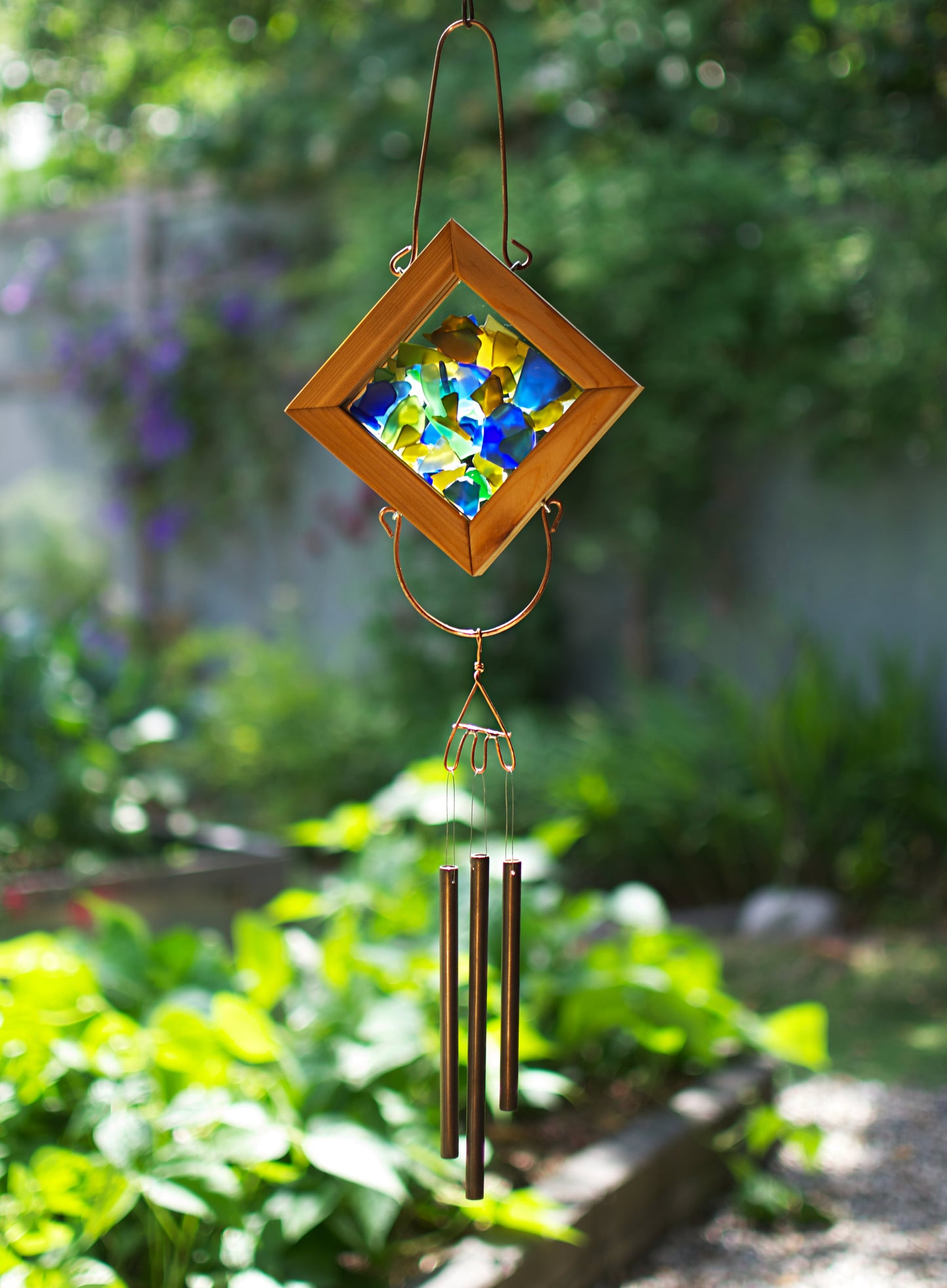 Wind Chime Kaleidoscope Beach Glass Outdoor Windchimes