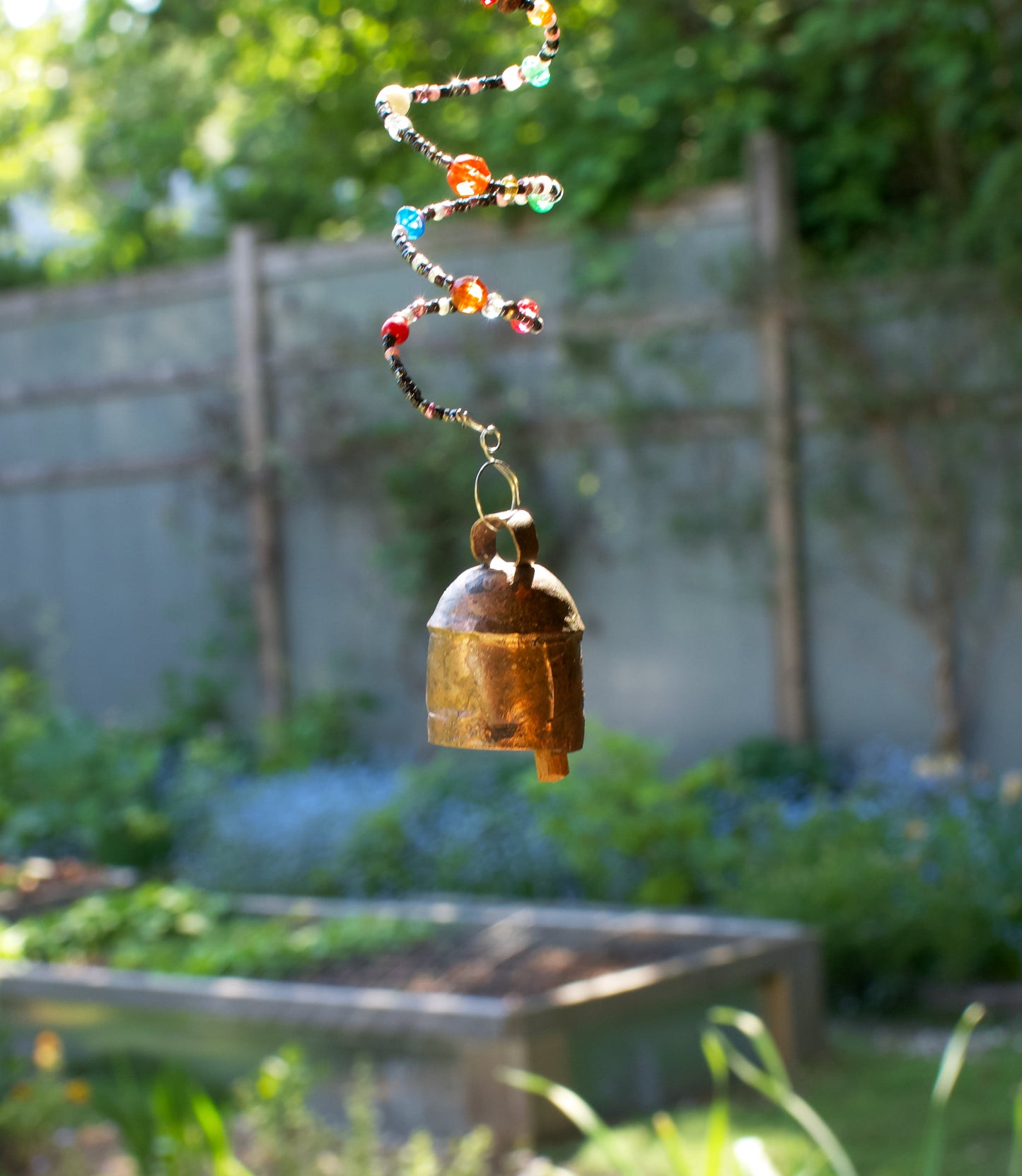Wind Chime Colourful Spiral Beads Handcrafted Bell
