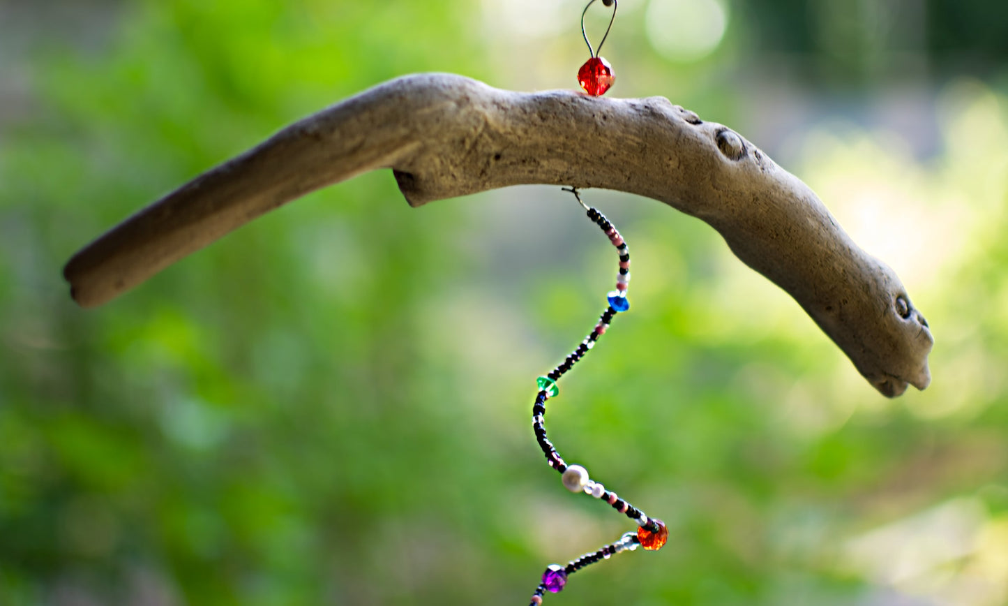 Wind Chime Colourful Spiral Beads Handcrafted Bell