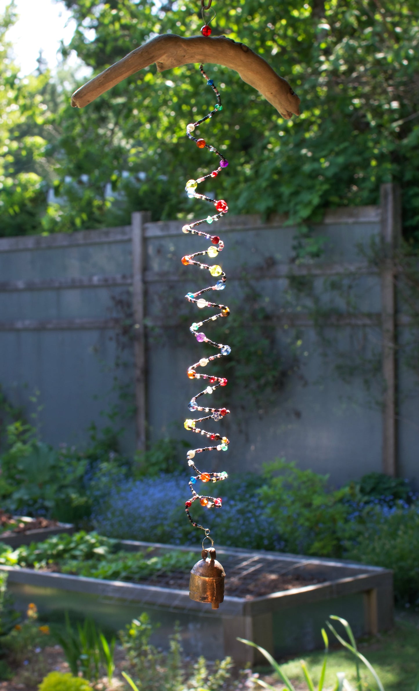Wind Chime Colourful Spiral Beads Handcrafted Bell