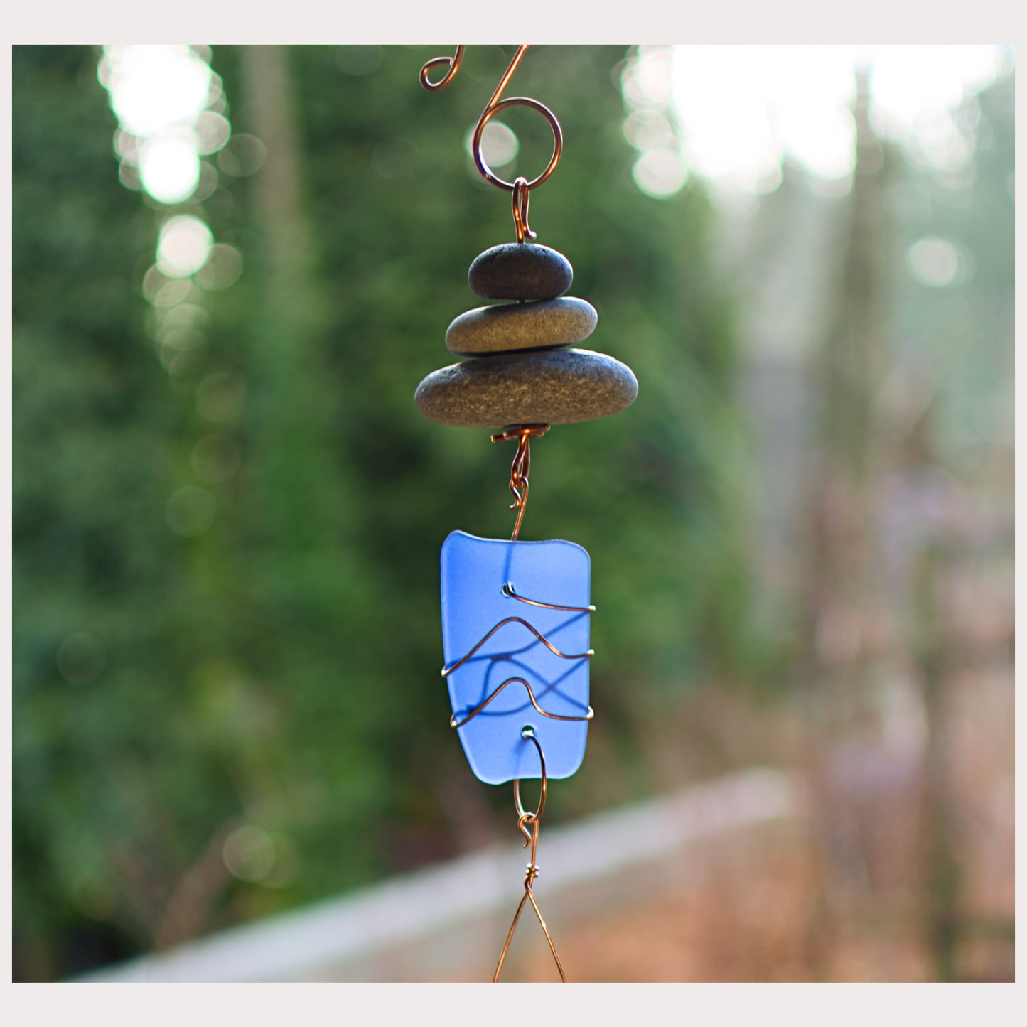 detail, zen beach stone chime