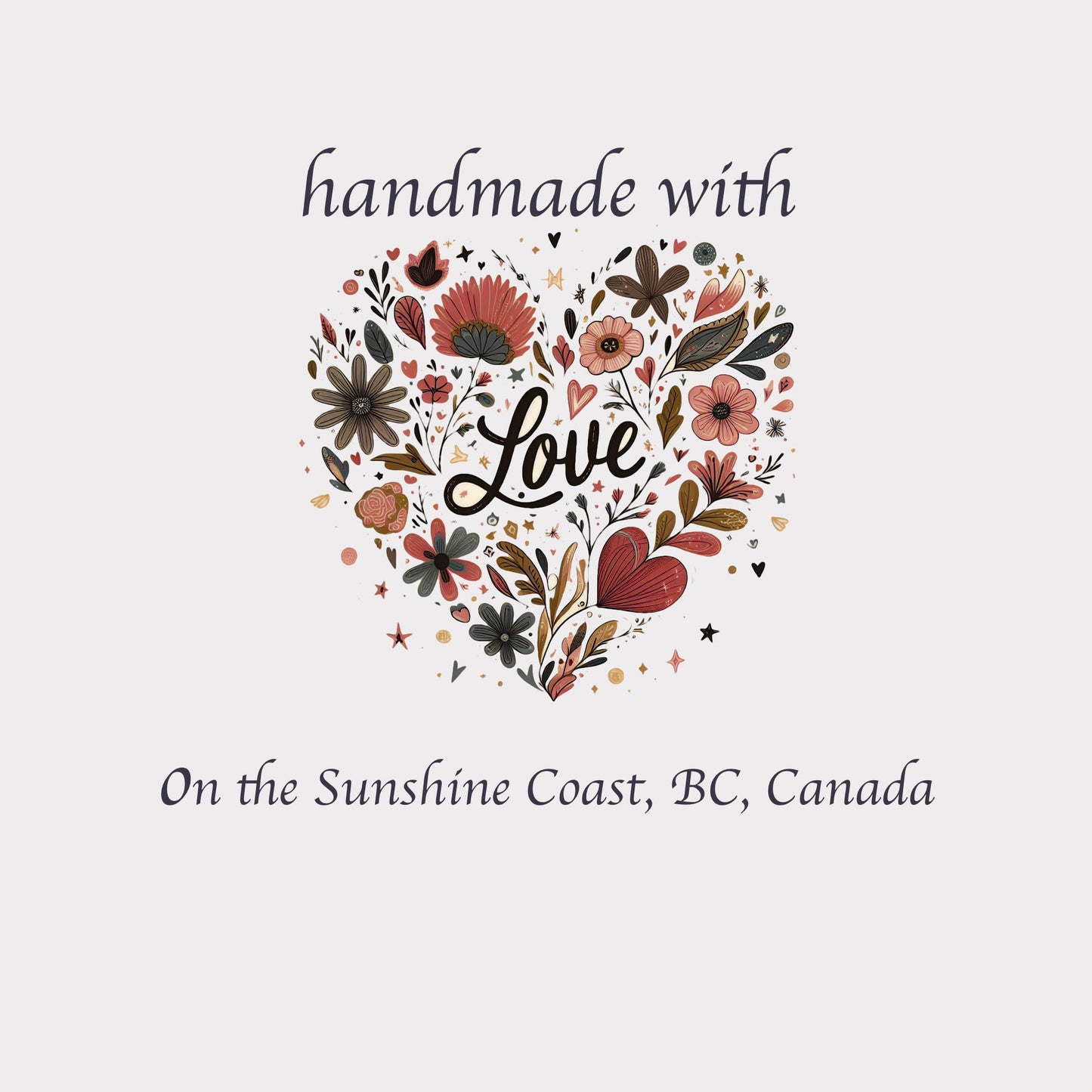 handmade with love by Coast Chimes graphic