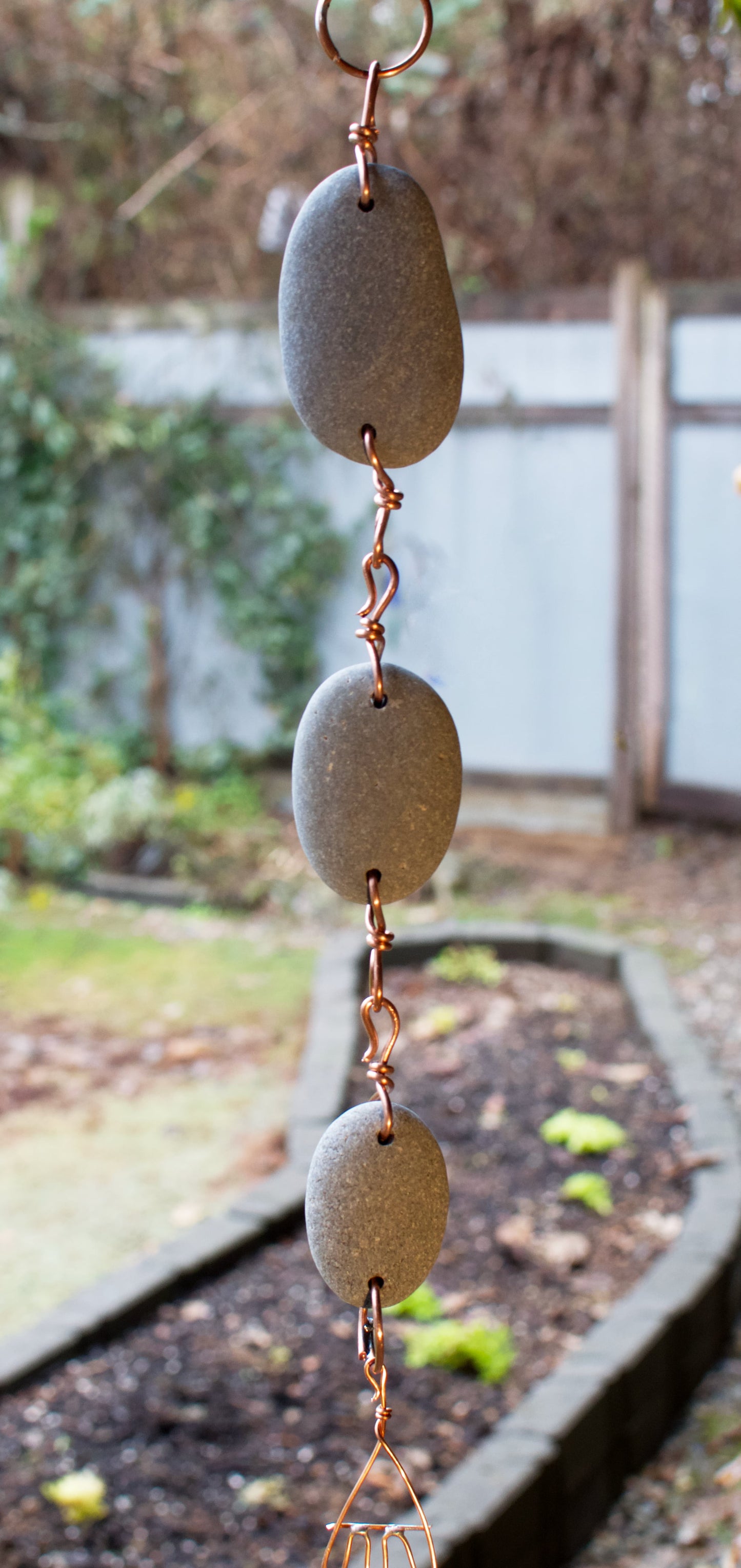 Zen Wind Chime Beach Stone Outdoor Windchime