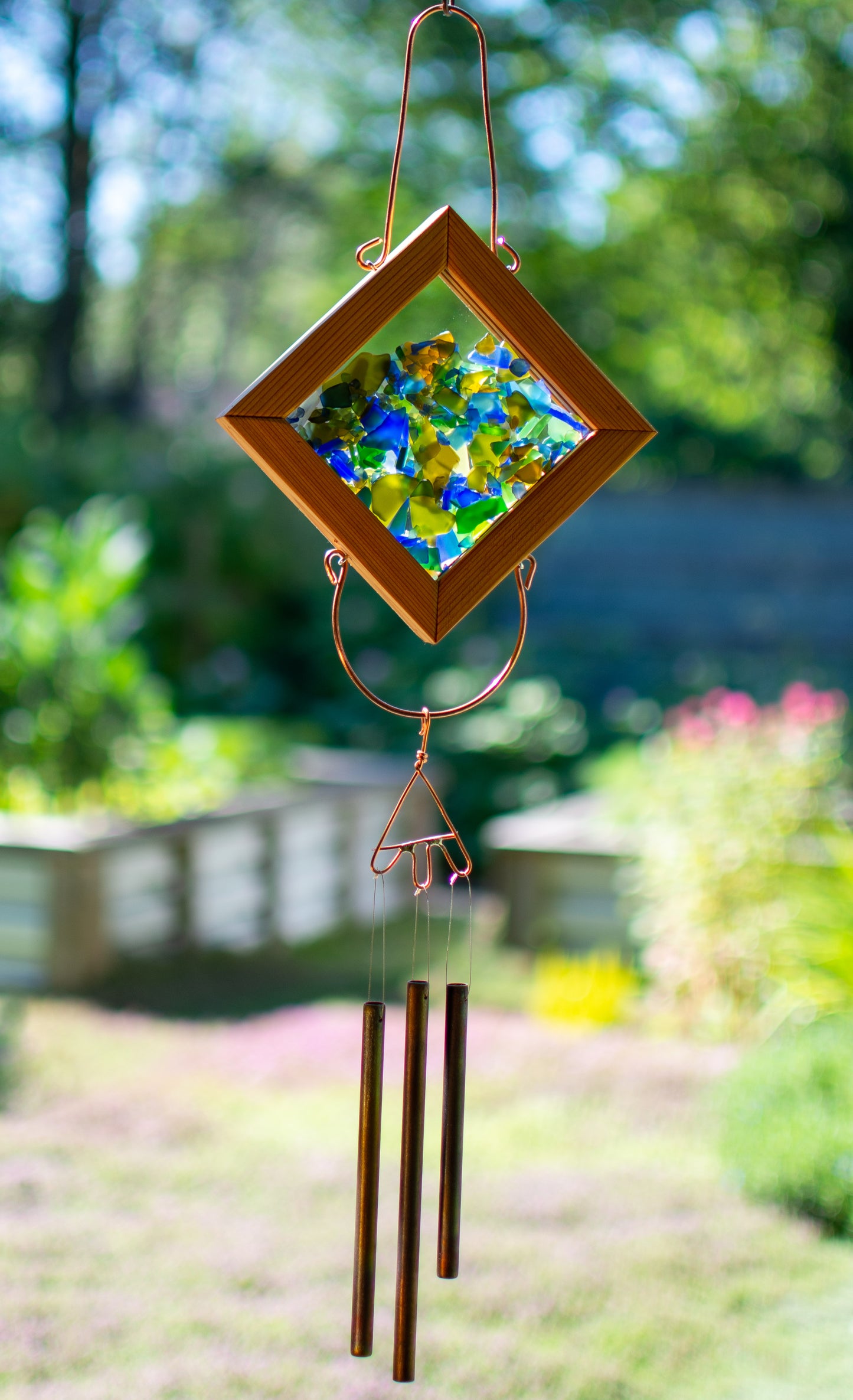 Wind Chime Sea Glass Kaleidoscope Outdoor Windchimes