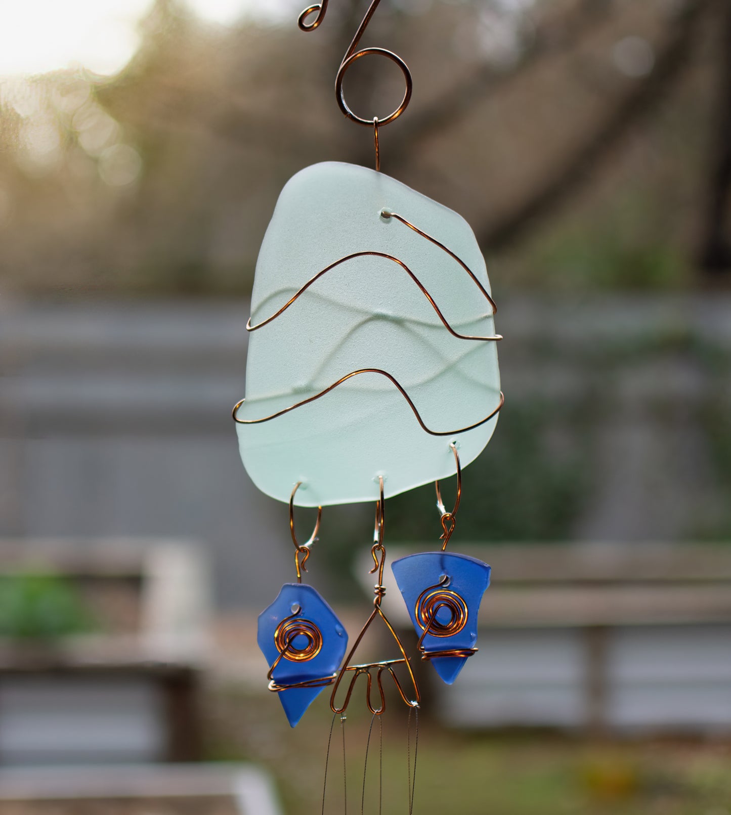 Wind Chime Sea Glass Outdoor Handcrafted Windchimes Suncatchers
