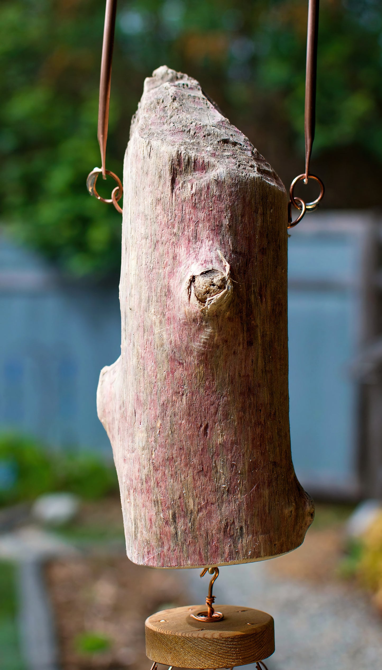 Beaver Gnawed Driftwood Outdoor Wind Chime