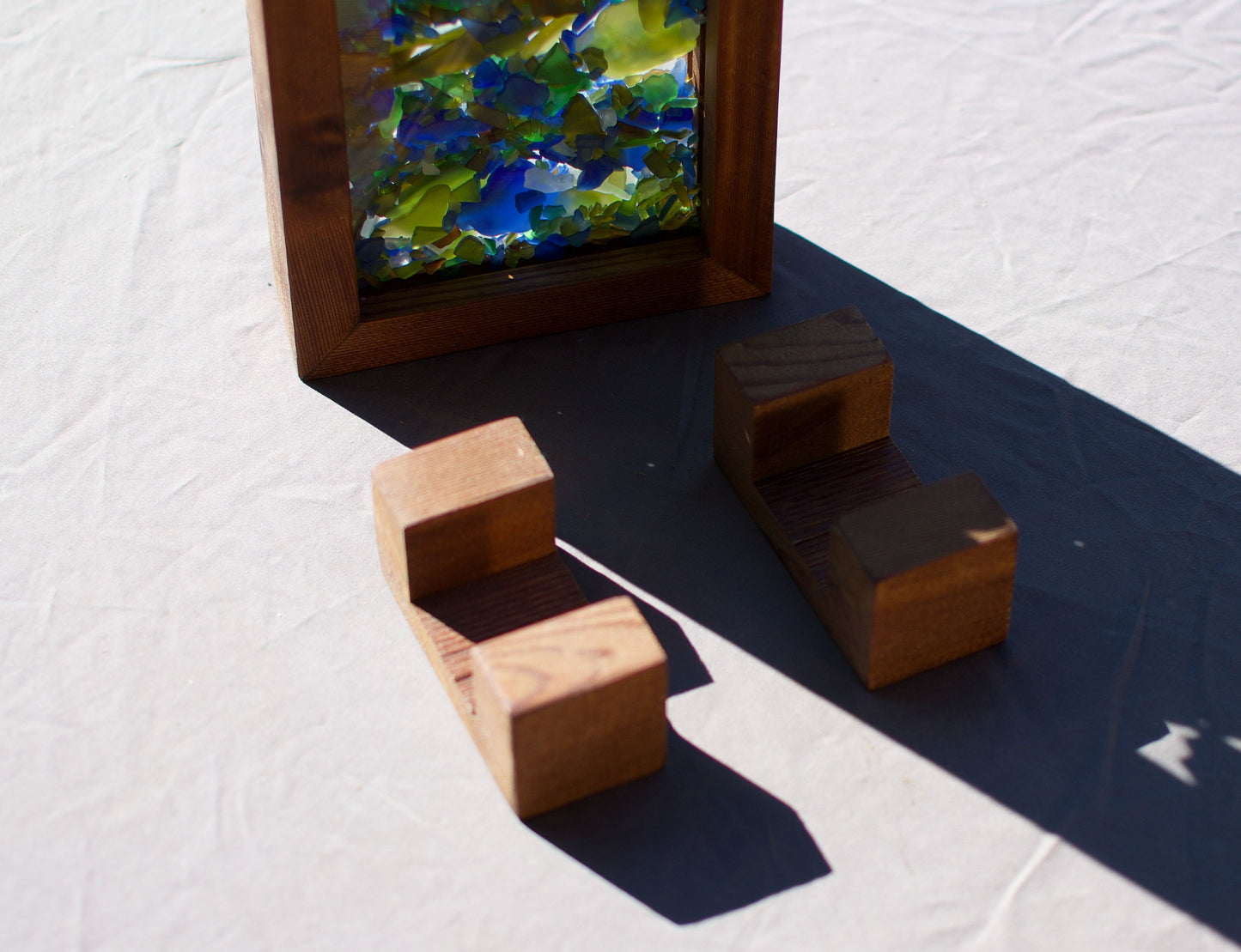 Colorful Windowsill Sea Glass Freestanding Suncatcher