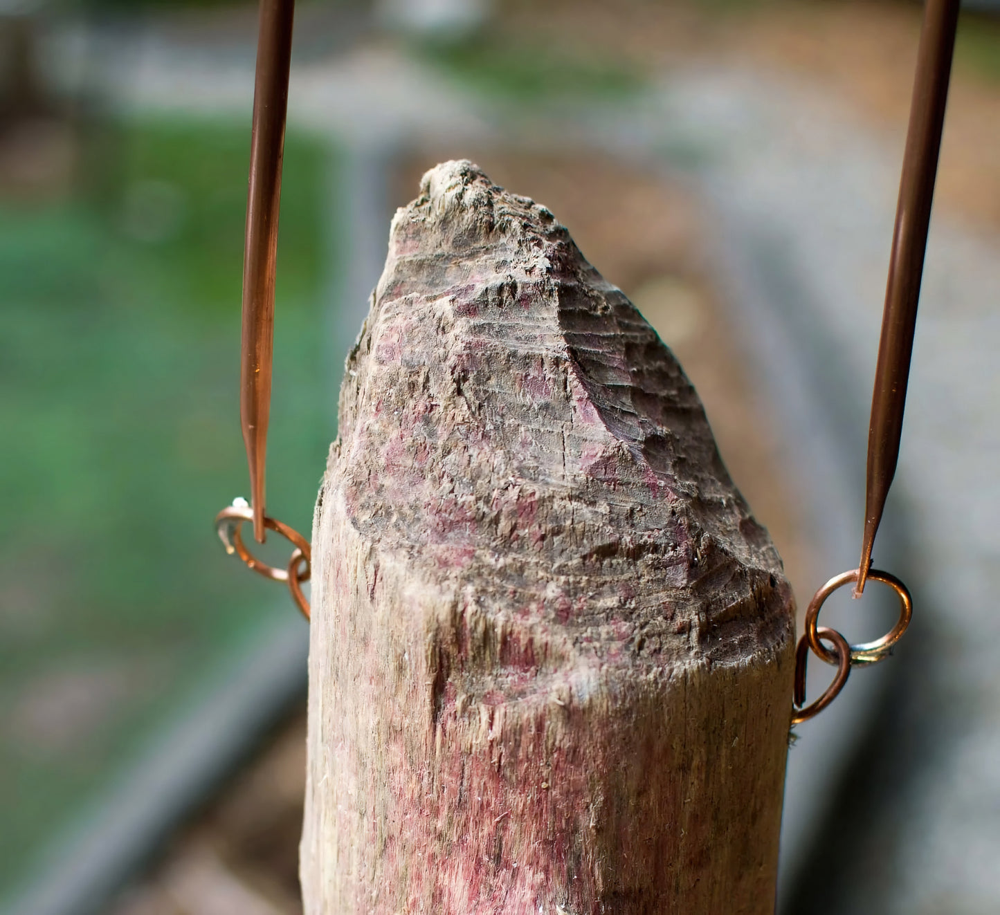 Beaver Gnawed Driftwood Outdoor Wind Chime