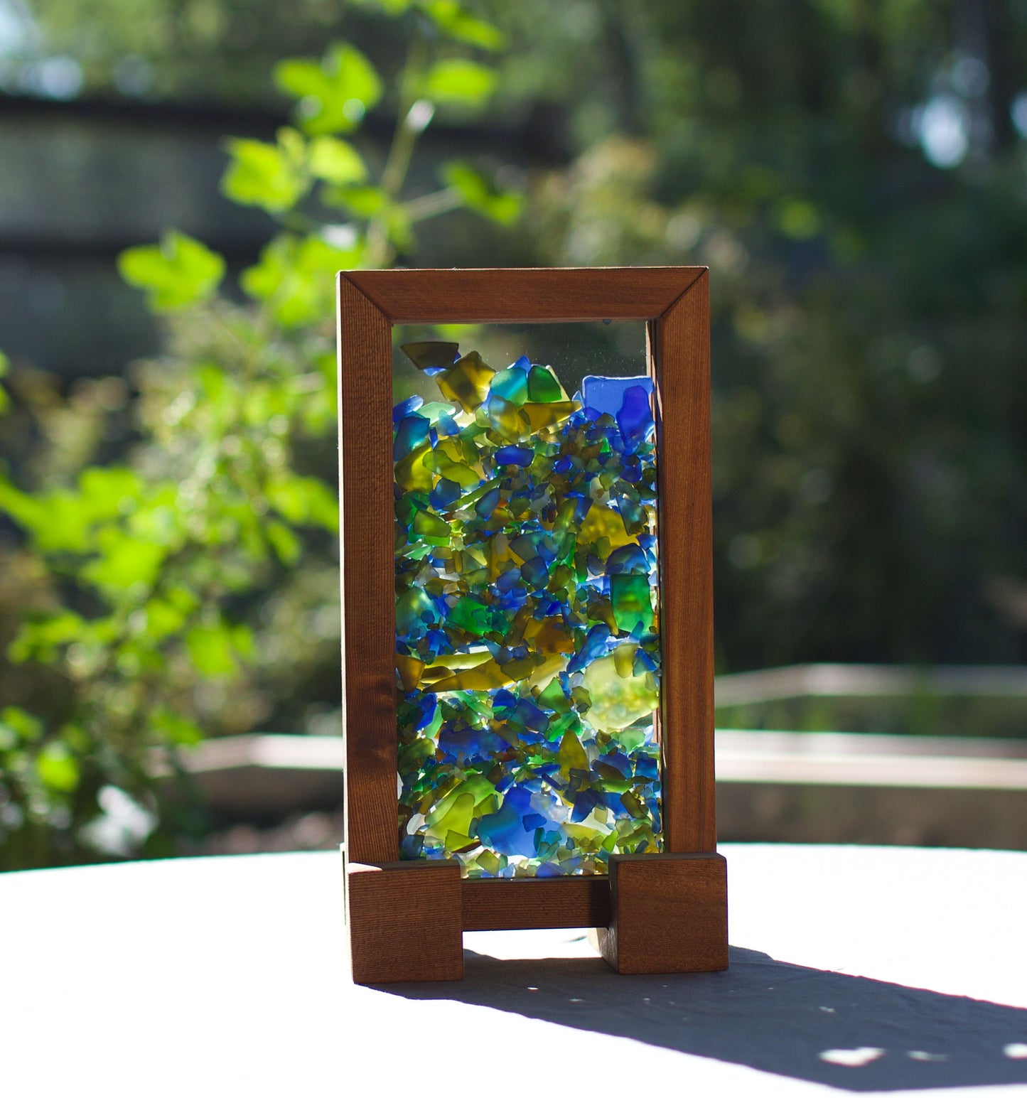 Colorful Windowsill Sea Glass Freestanding Suncatcher