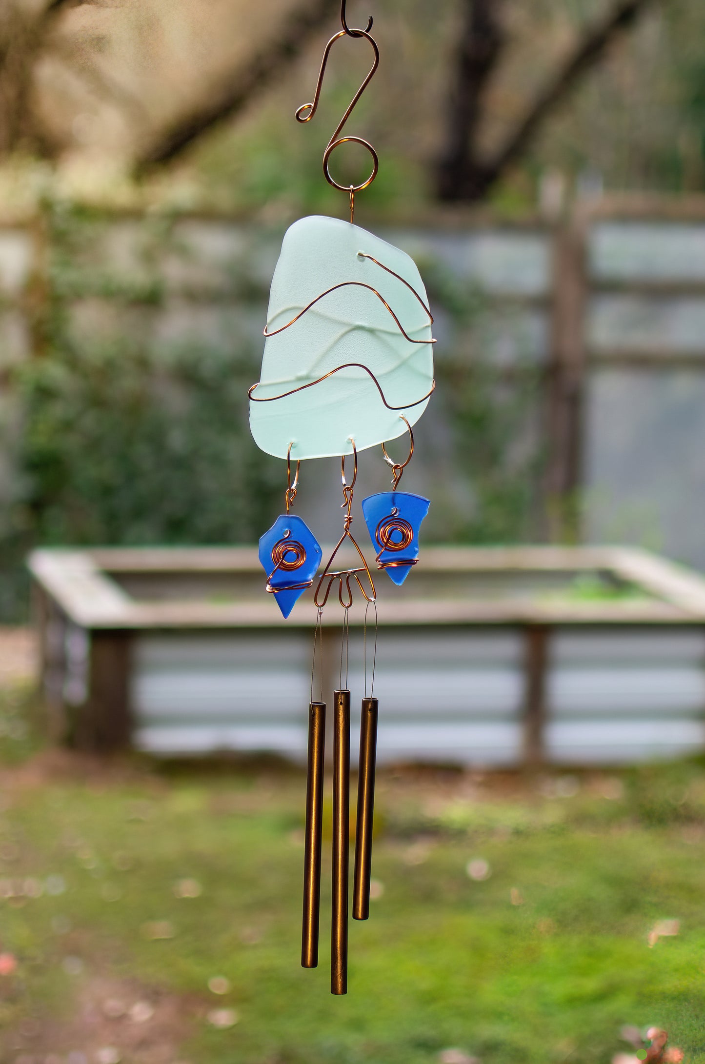 Wind Chime Sea Glass Outdoor Handcrafted Windchimes Suncatchers
