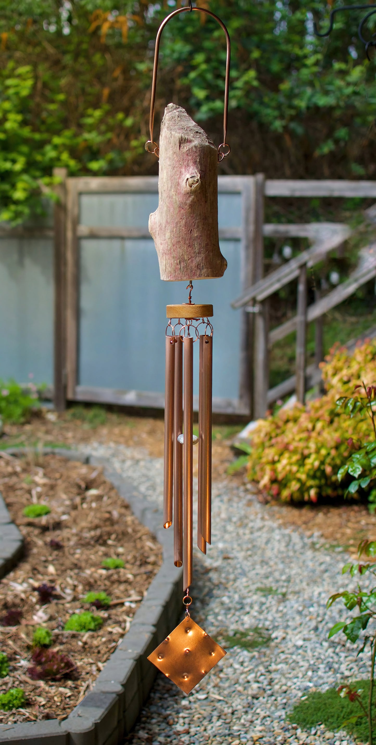 Beaver Gnawed Driftwood Outdoor Wind Chime