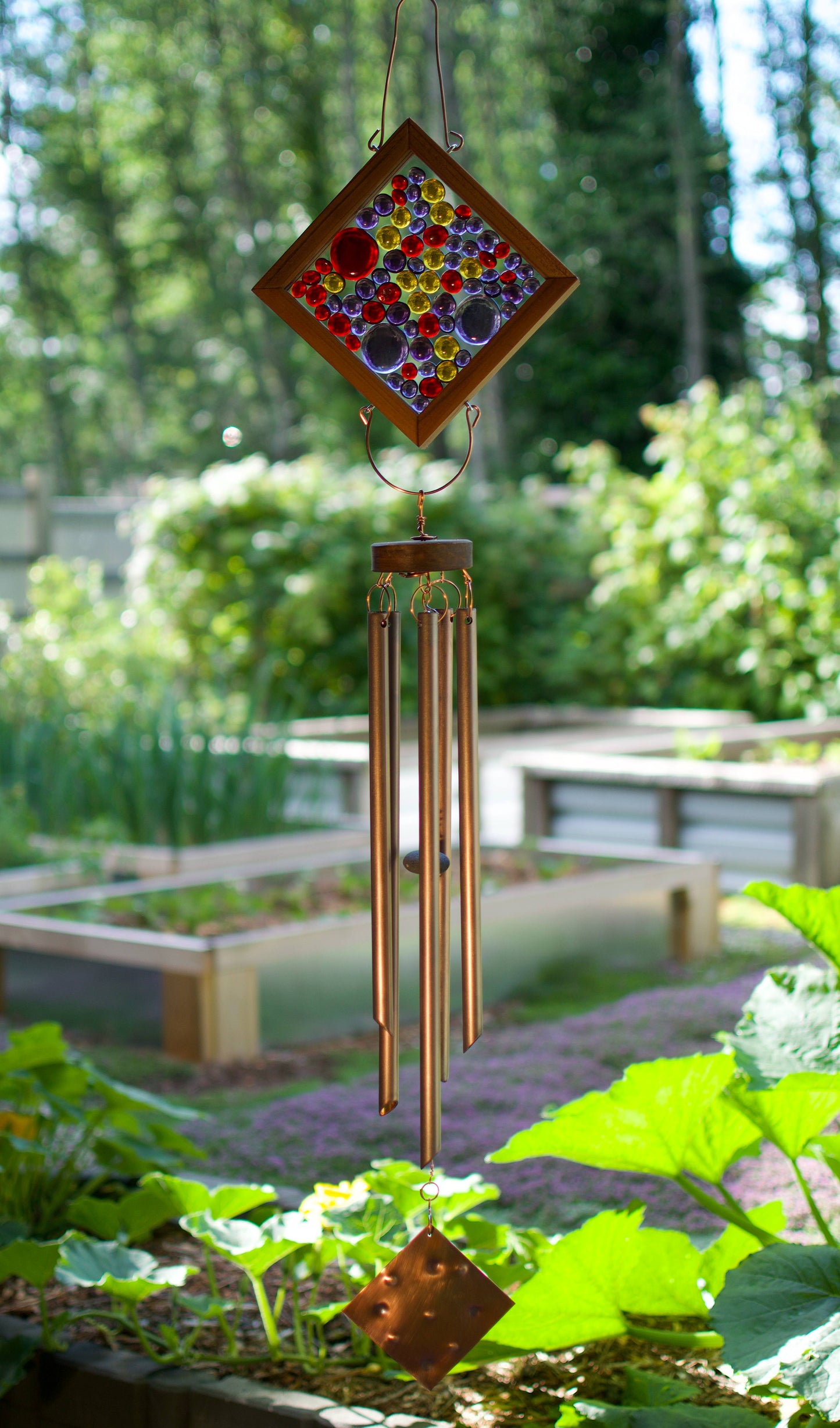 Wind Chime Outdoor Large Glass Copper Windchimes