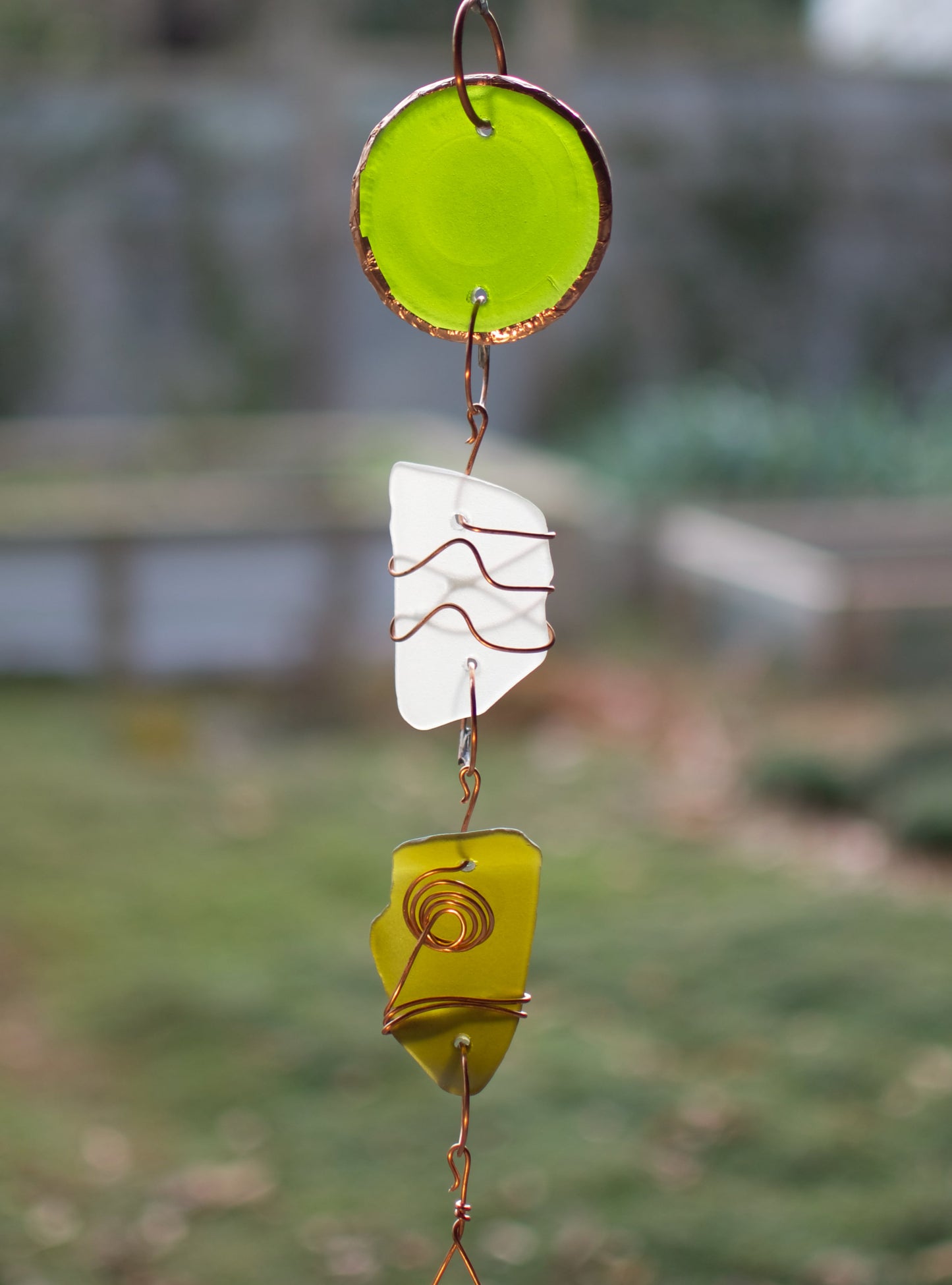 Wind Chime Sea Glass Outdoor Colourful Windchimes