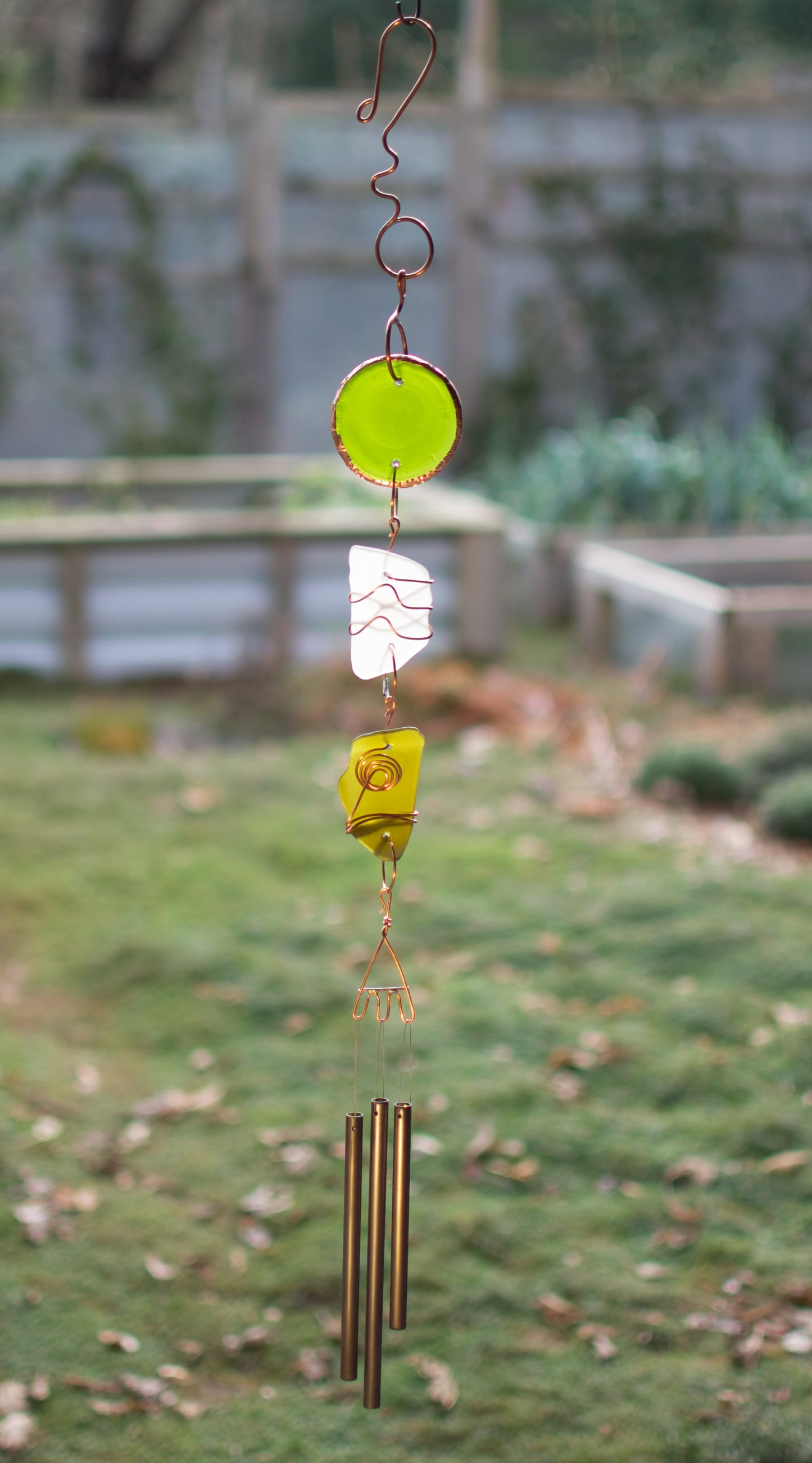 Wind Chime Sea Glass Outdoor Colourful Windchimes