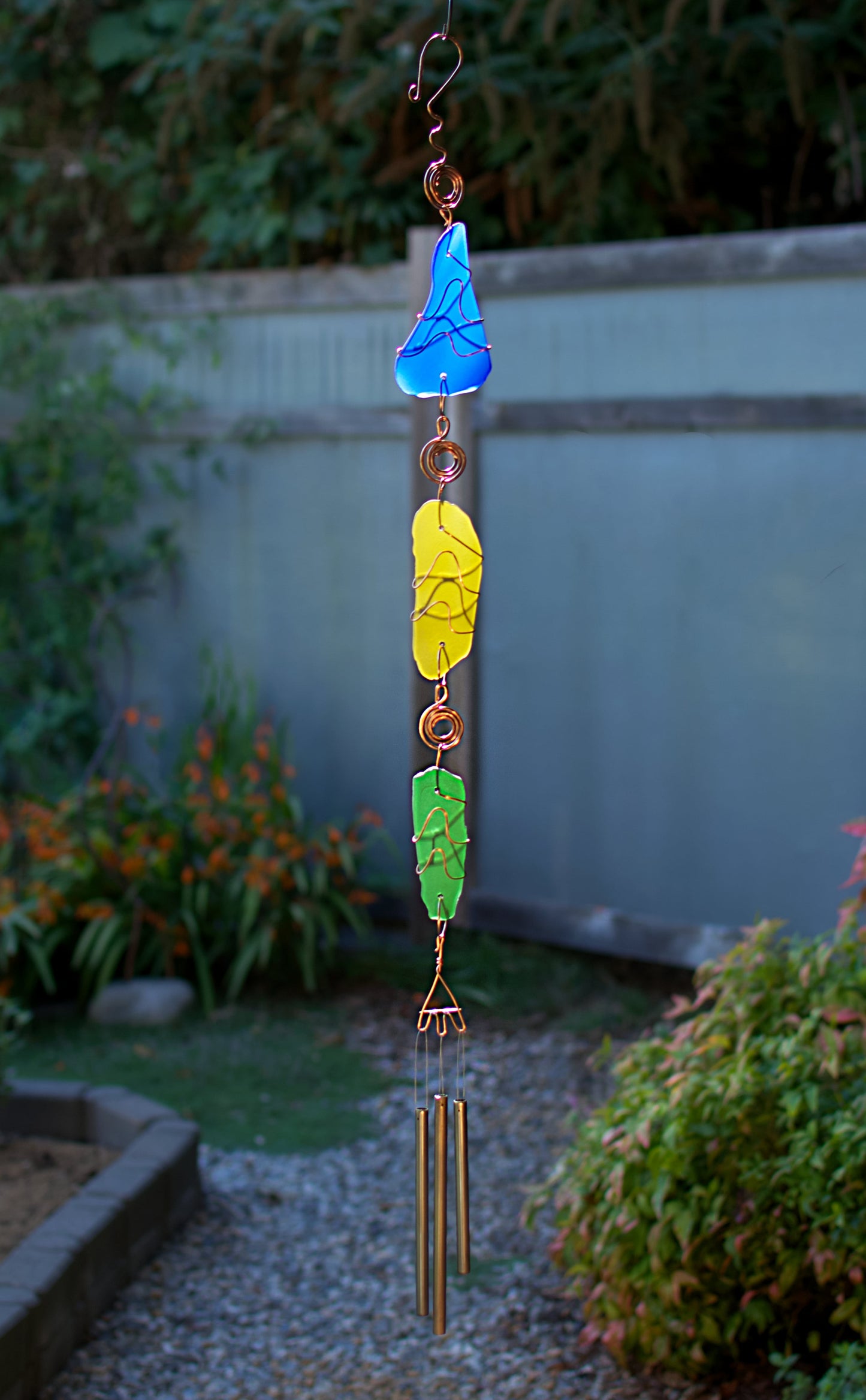Wind Chime Suncatcher Verre Cuivre Outdoor Windchimes