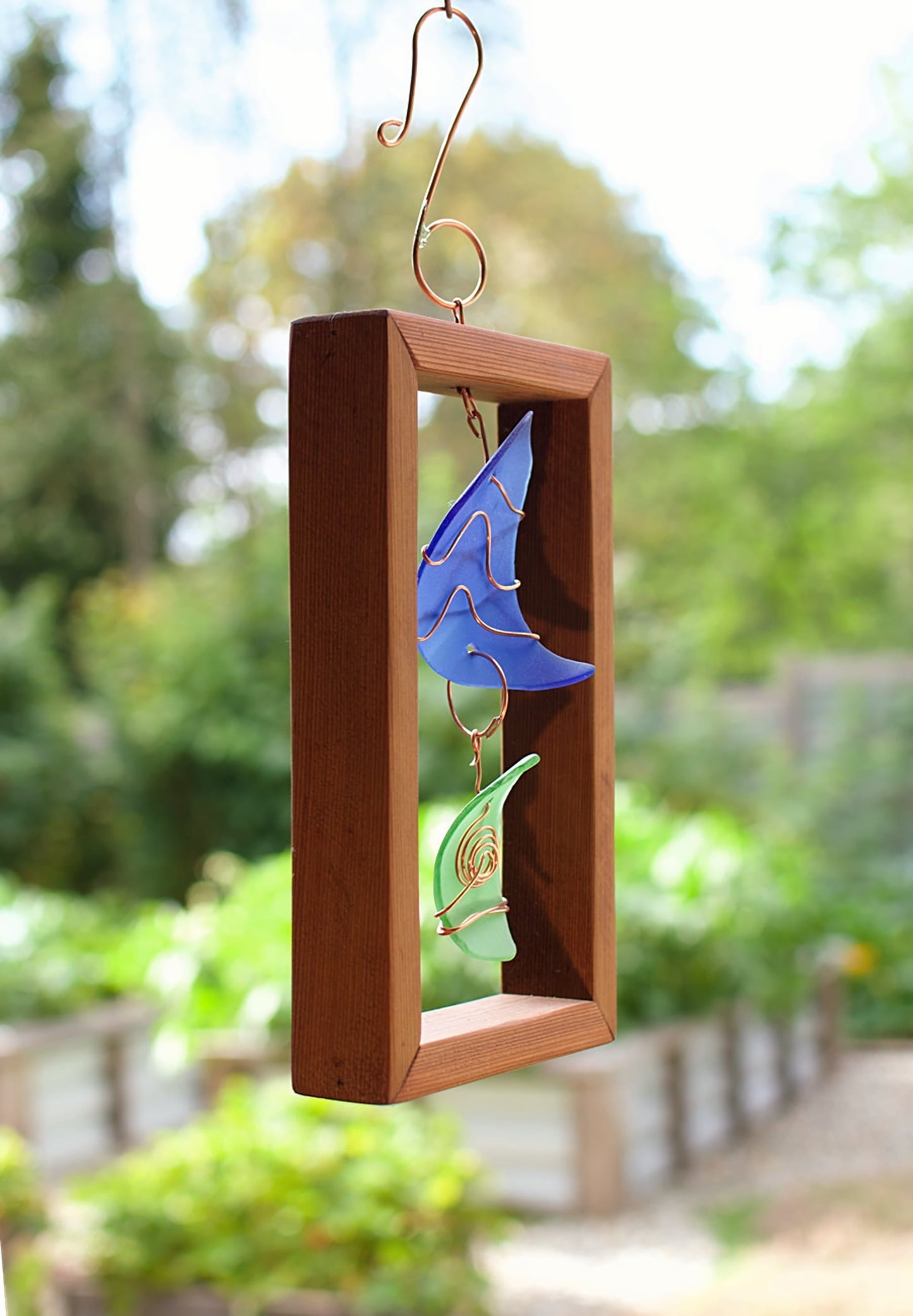 Suncatcher Sea Glass Copper Cedar Sun Catcher