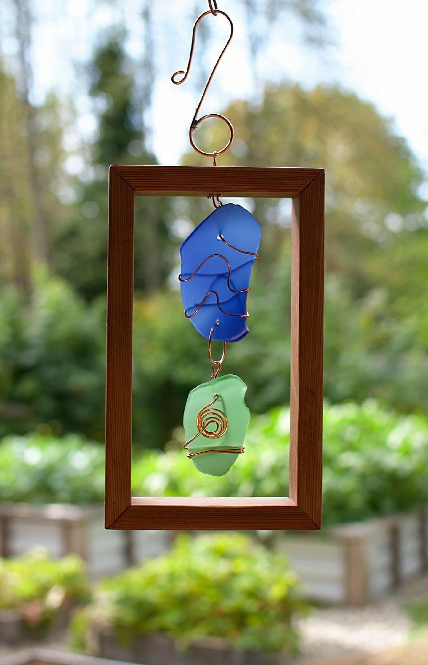 Suncatcher Sea Glass Copper Cedar Sun Catcher