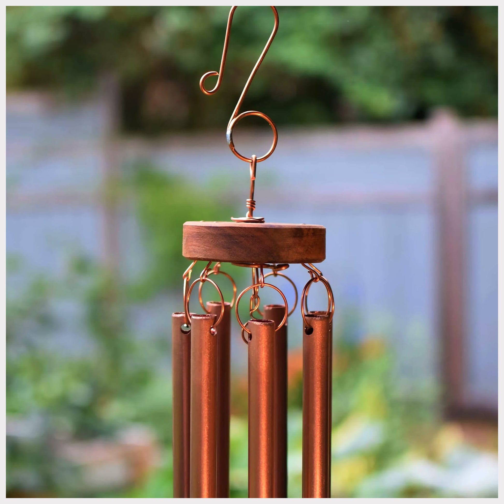 detail, copper anniversary wind chime