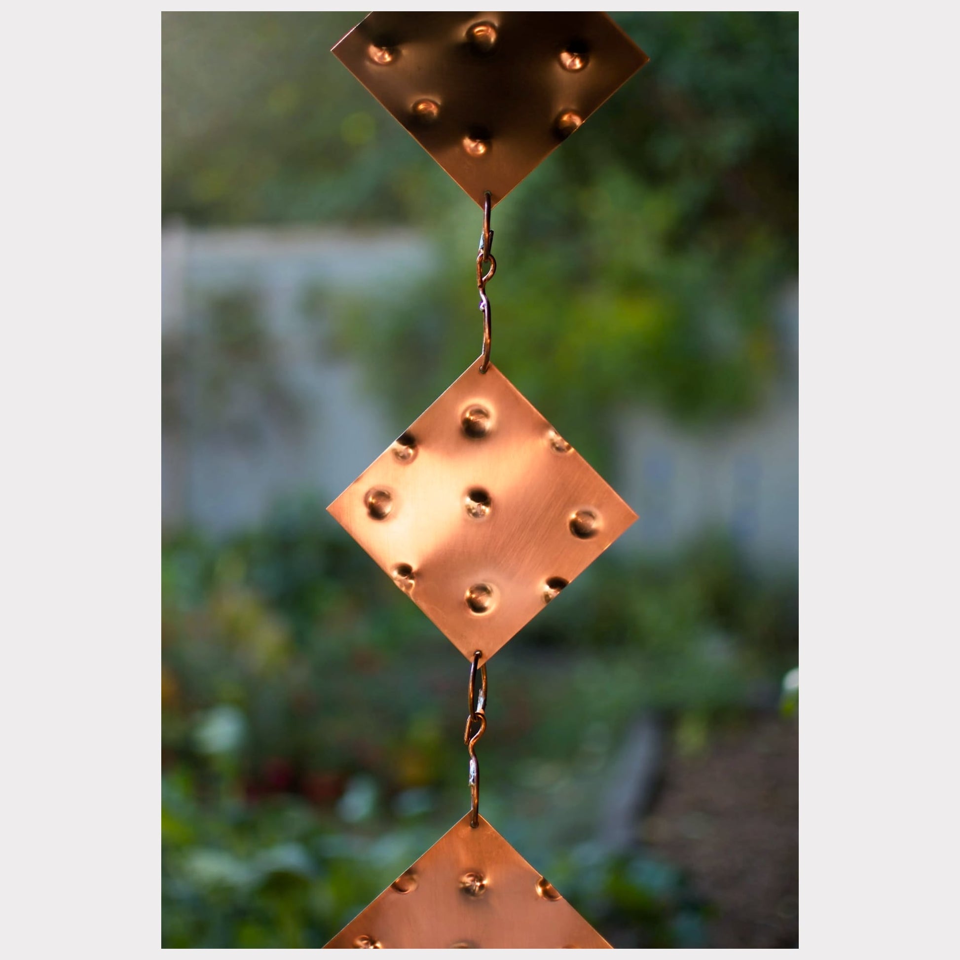 zoom detail, copper wind chime