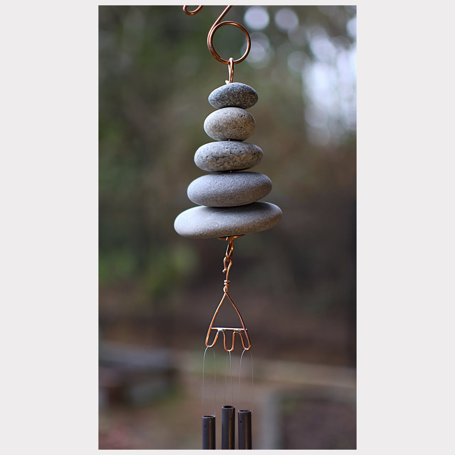 detail, zen beach stone chime