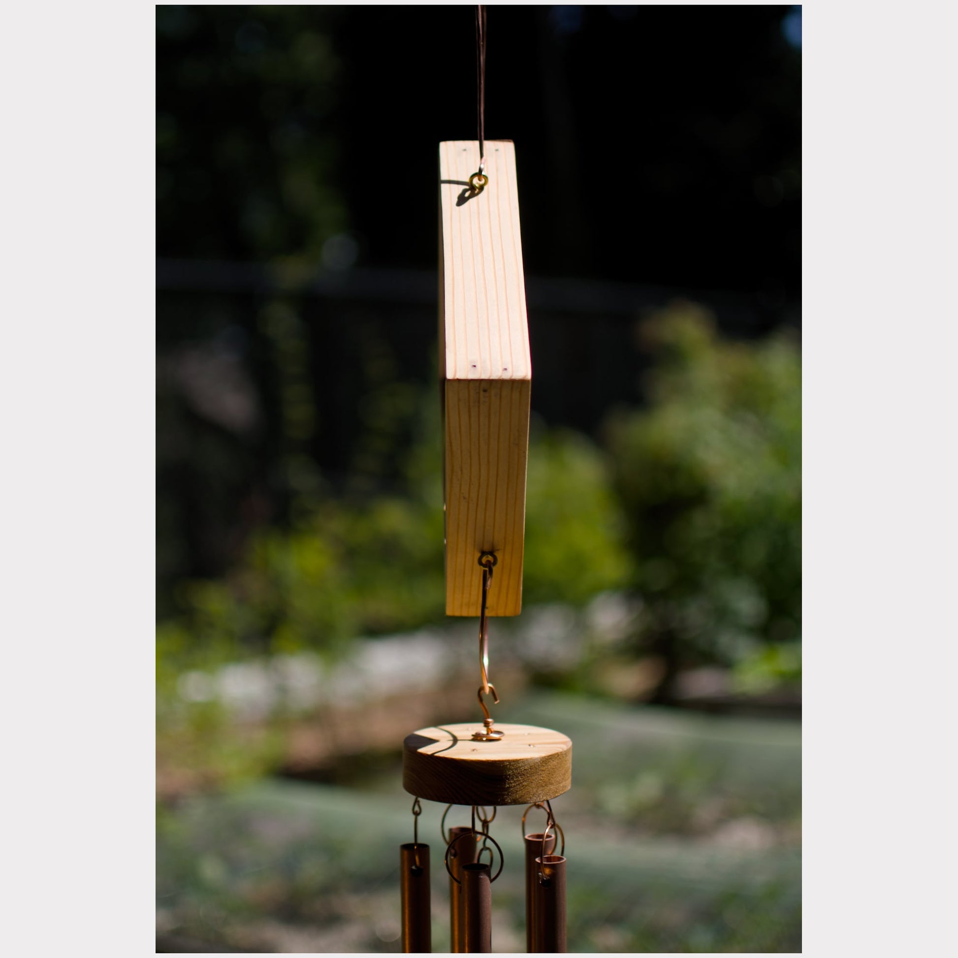 Side view, kaleidoscope wind chime.