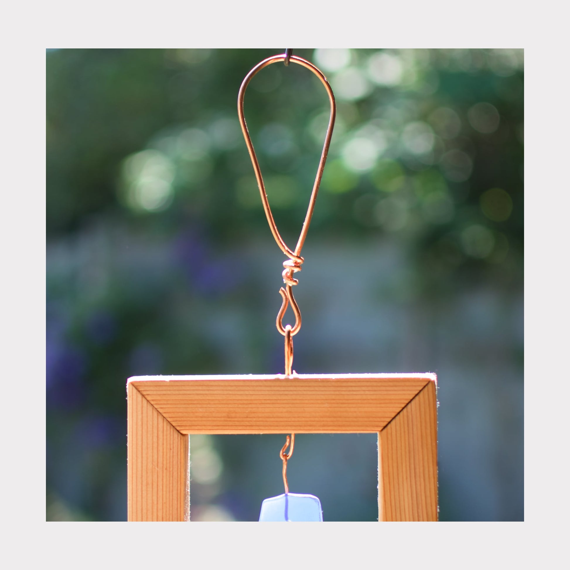 copper hand loop for a wind chime, handmade