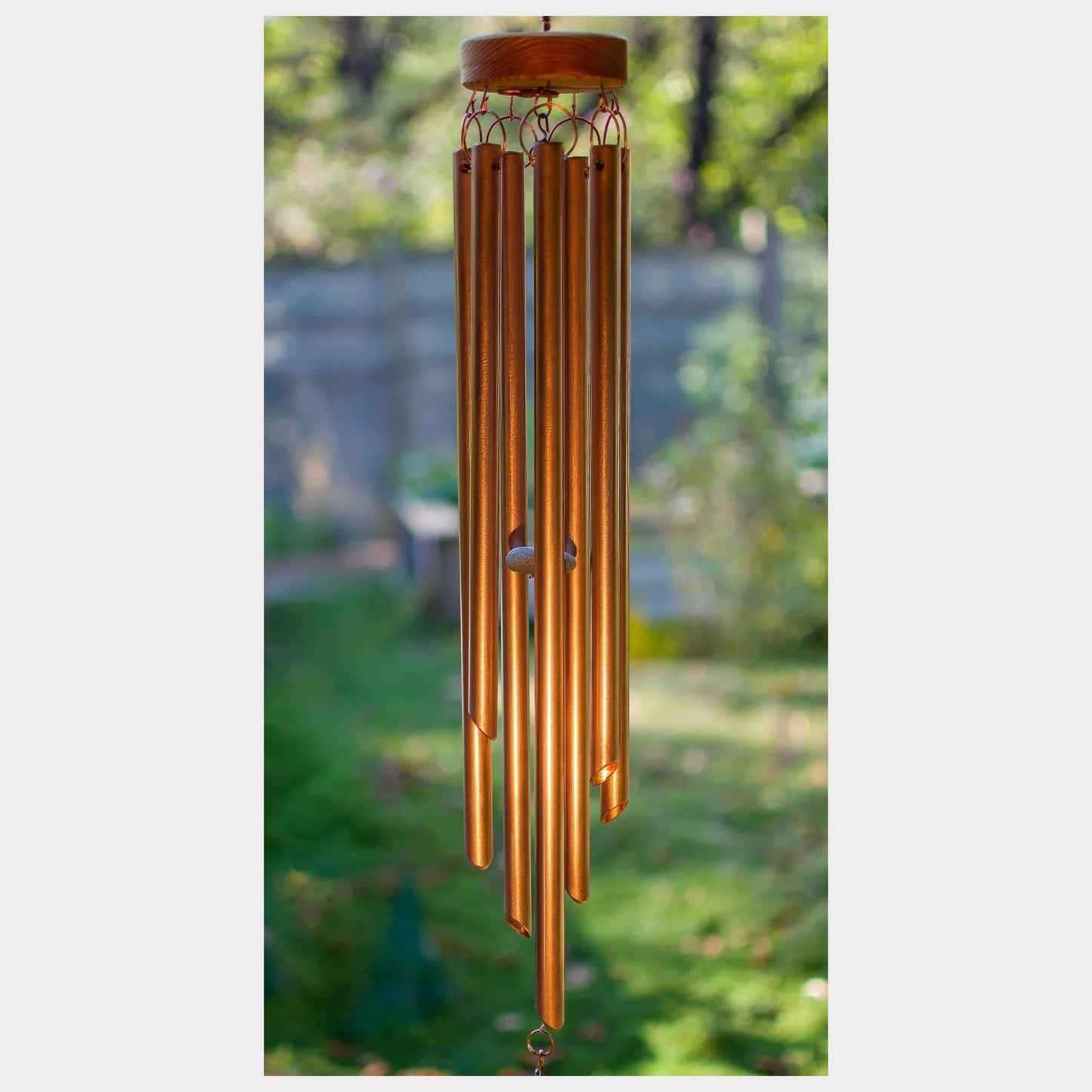 Sea Glass Wind Chime Handcrafted 7 Copper Chimes