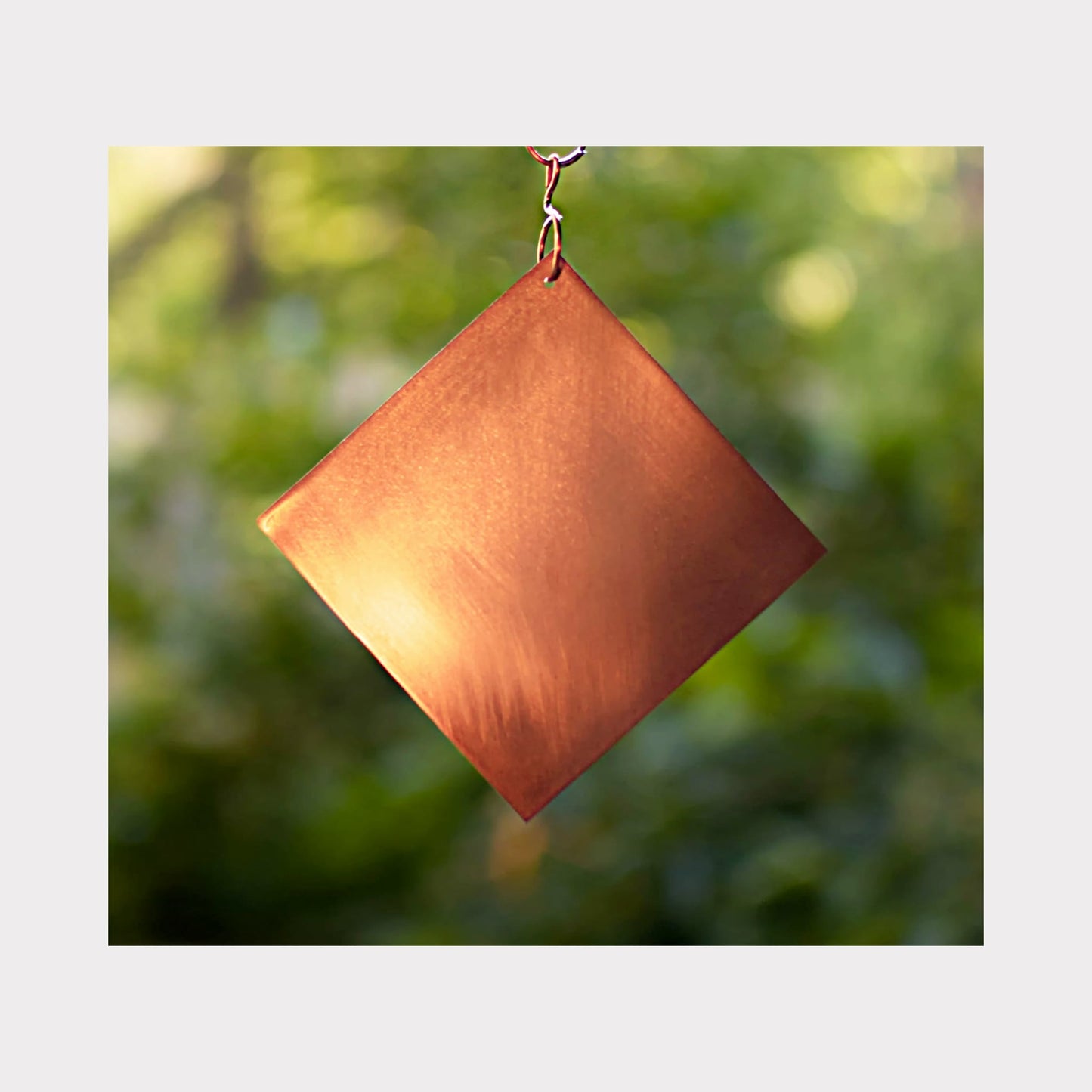 handmade copper windsail for a wind chime