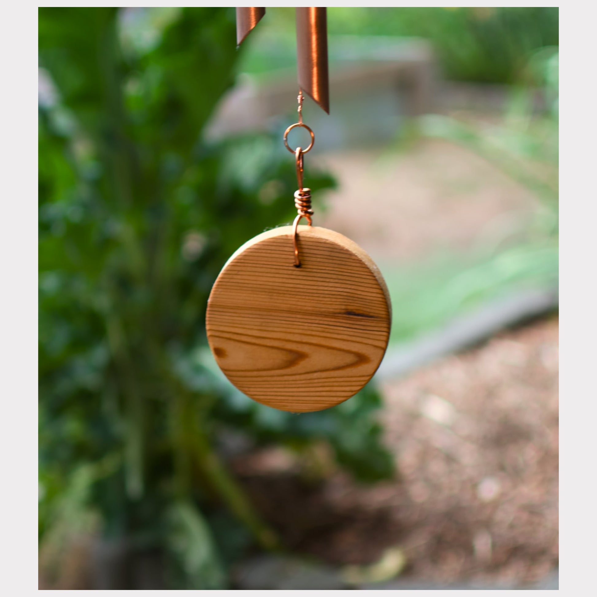 solid cedar windsail for a wind chime
