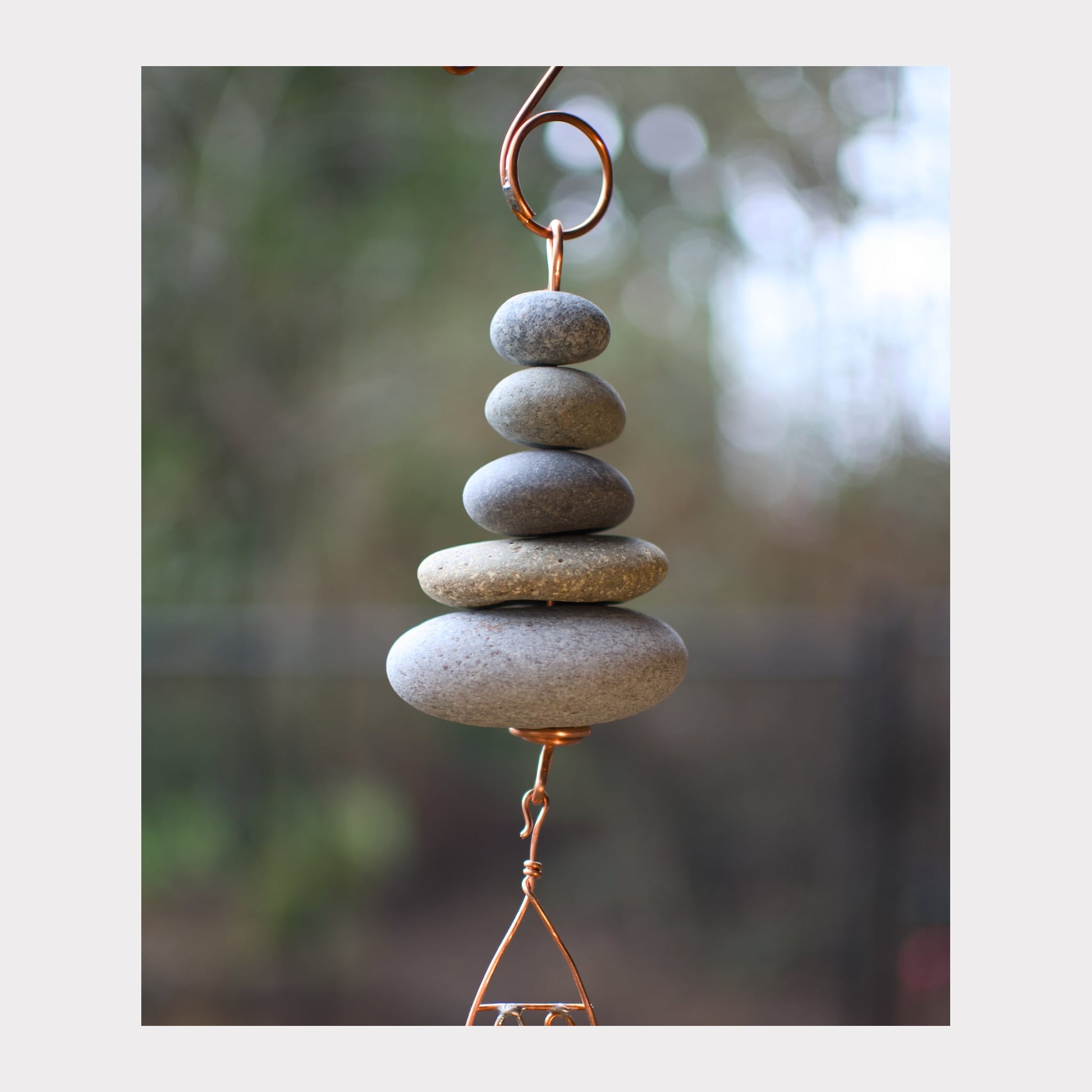 detail, zen beach stone chime
