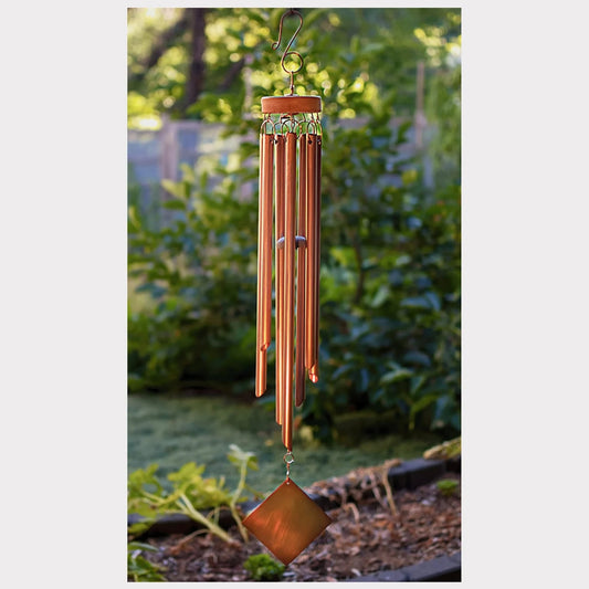 Memorial handcrafted copper wind chime.