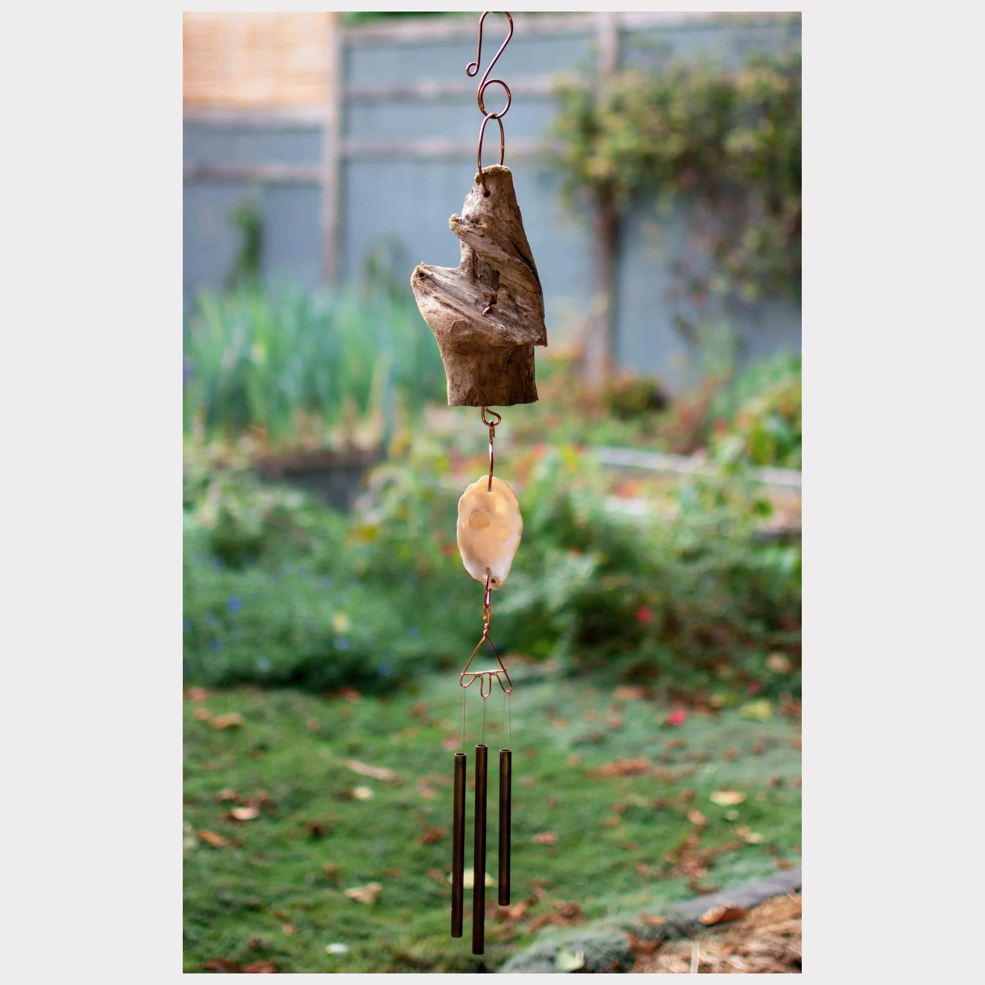 driftwood oyster shell chime