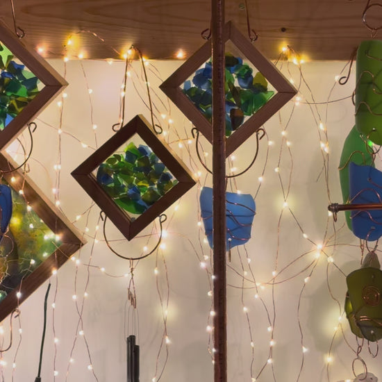 Short video of Coast Chimes gallery, multiple smaller wind chimes.