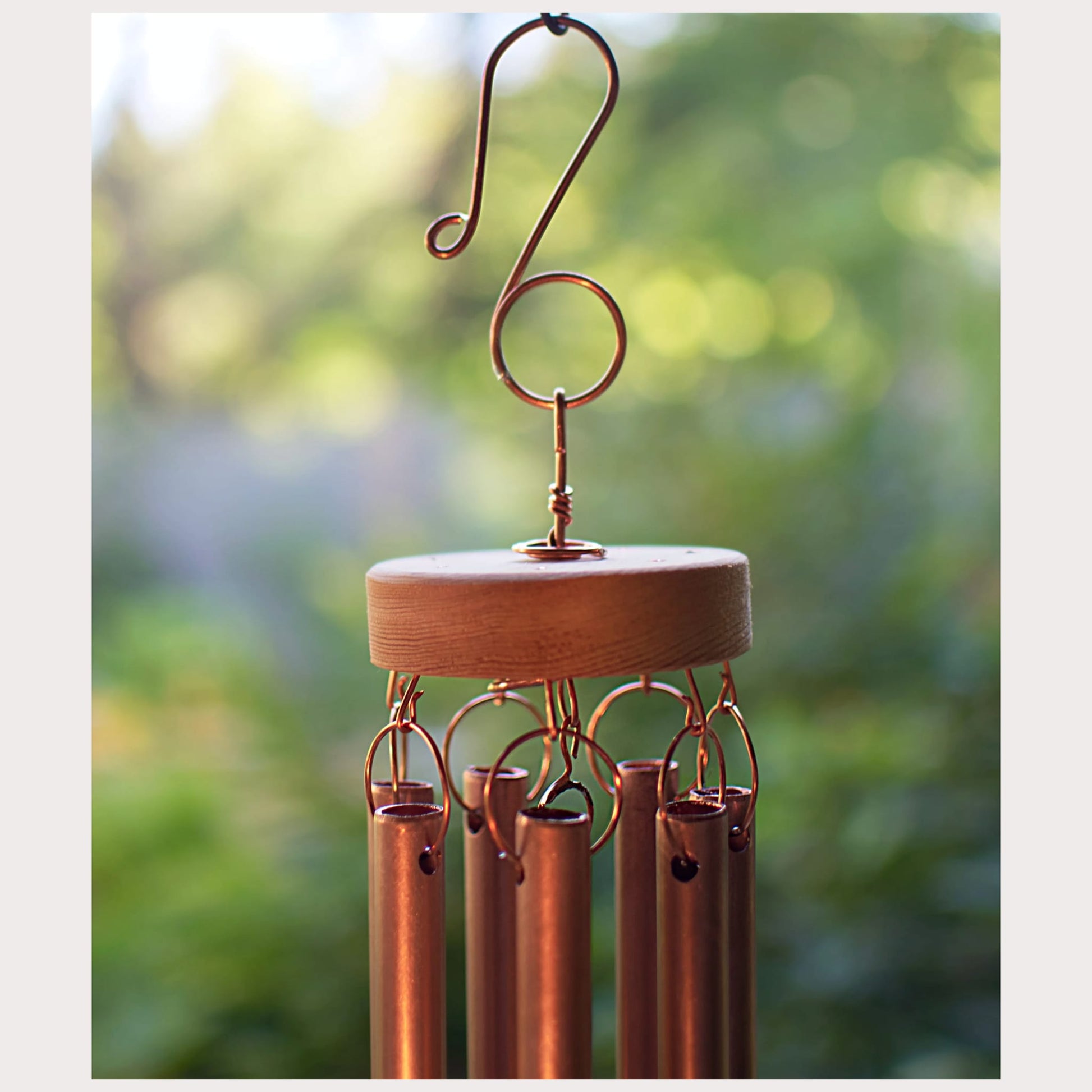 detail, copper wind chime