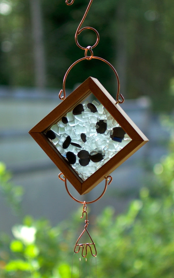 Windchime Glass Beach Stone With Brass Chimes - Coast Chimes - 2