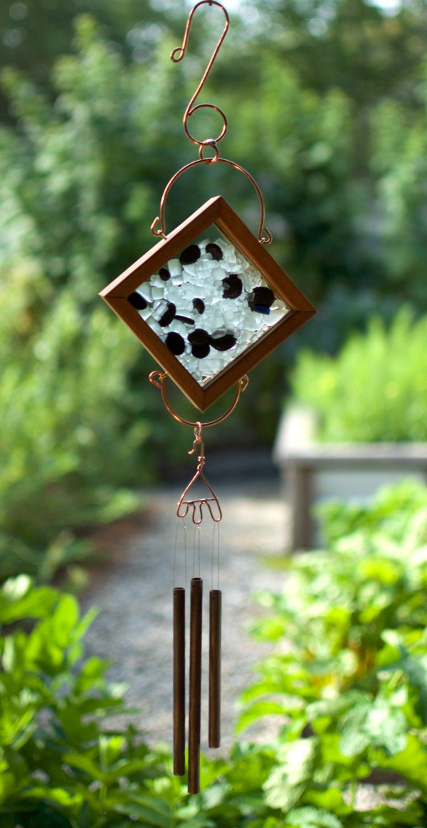 Windchime Glass Beach Stone With Brass Chimes - Coast Chimes - 1