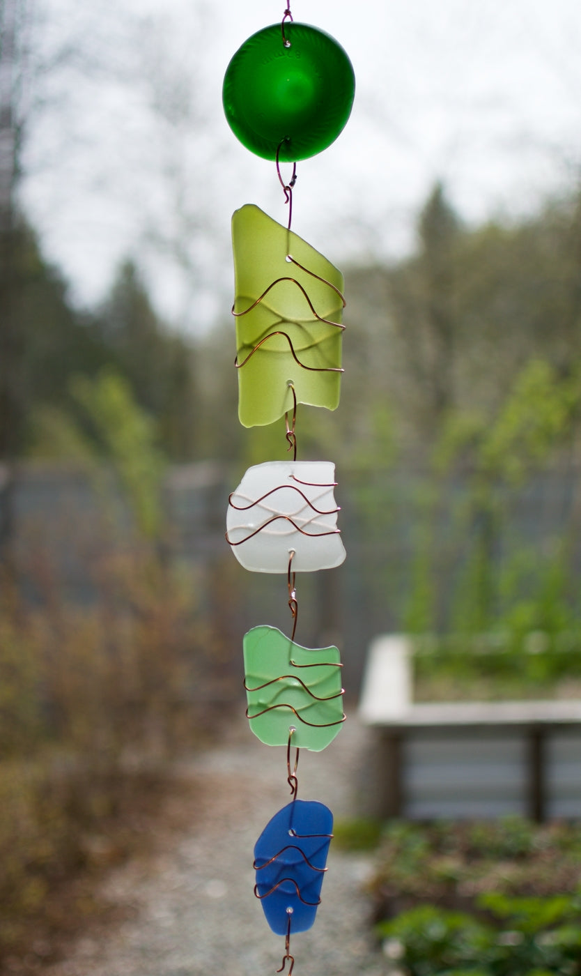 Long Glass Copper Handcrafted Wind Chime