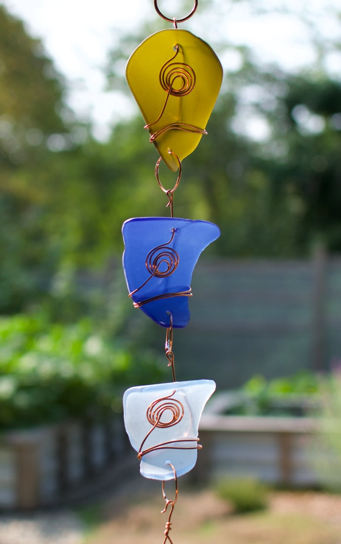 Wind Chime Carillons éoliens fabriqués à la main en cuivre en verre pour l'extérieur