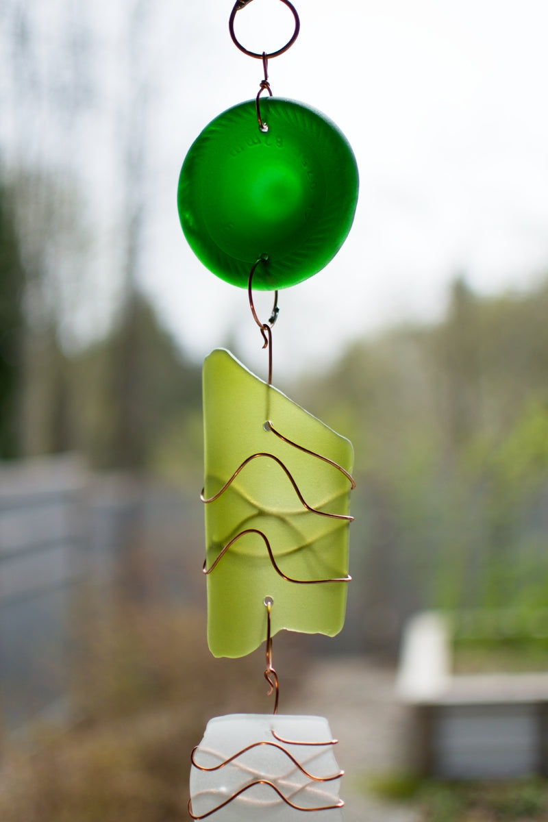 Long Glass Copper Handcrafted Wind Chime
