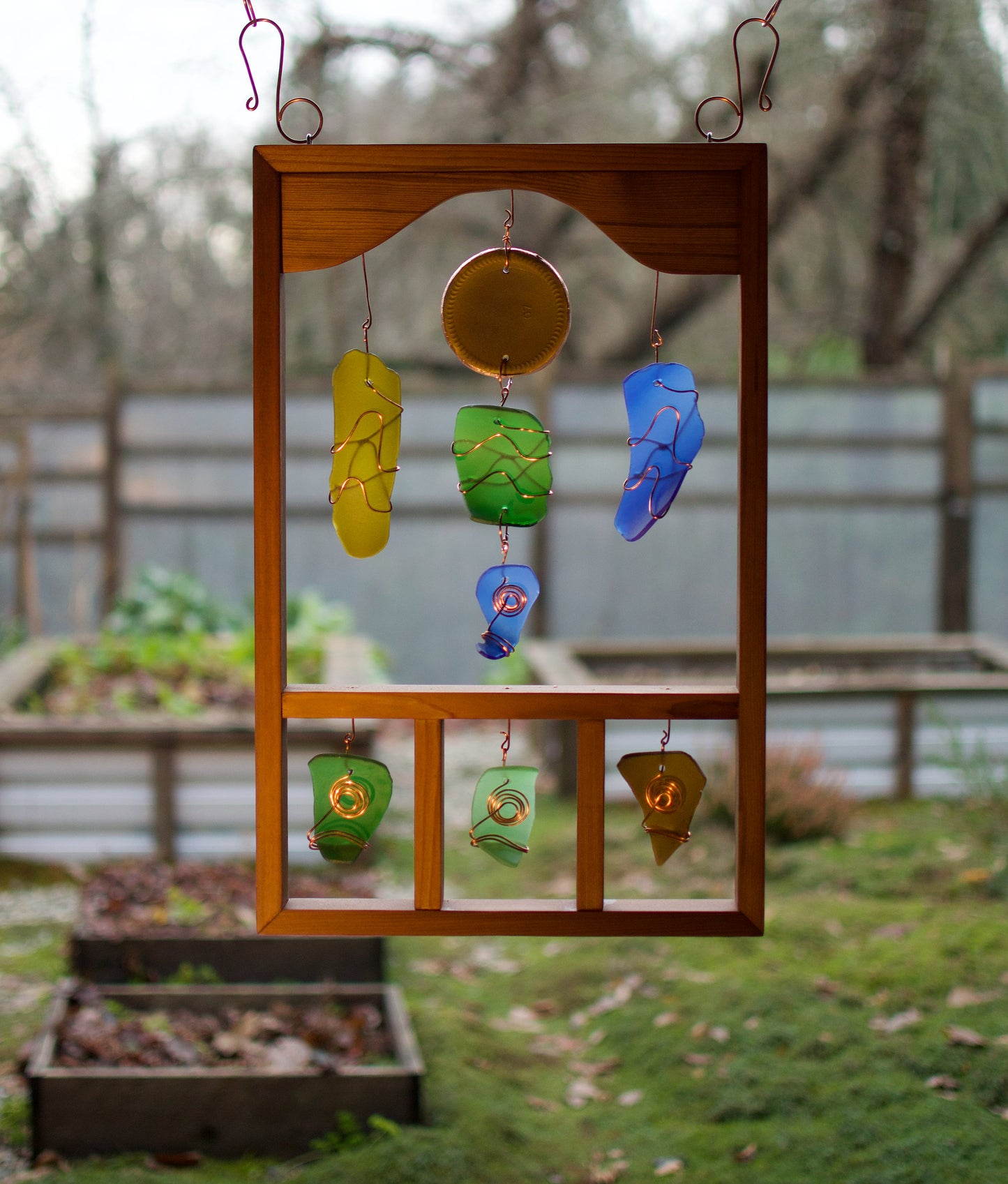 Suncatcher Sea Beach Verre Contemporain Encadré