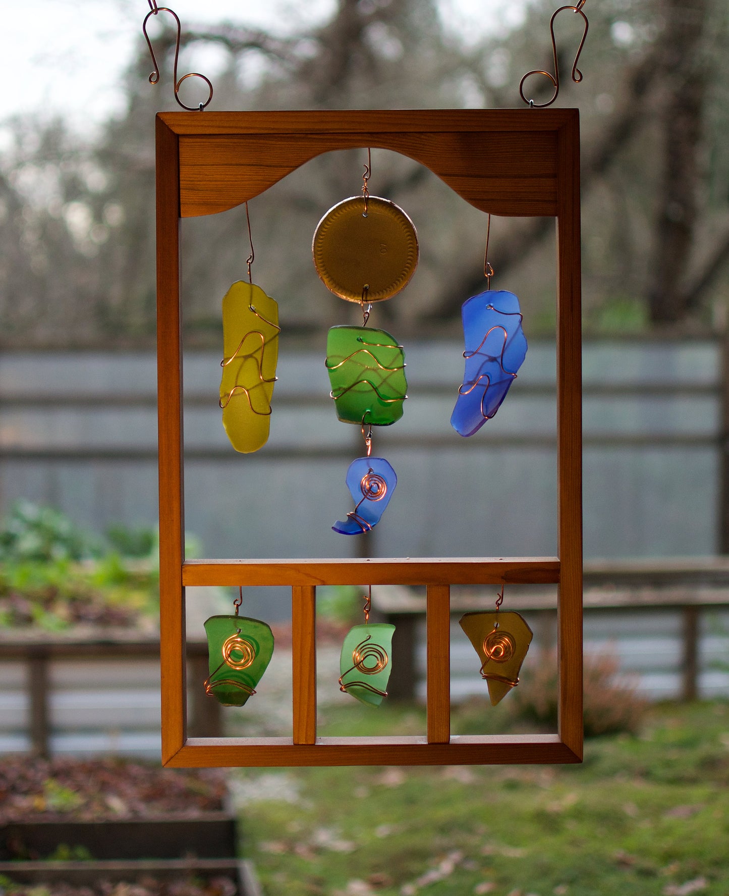 Suncatcher Sea Beach Verre Contemporain Encadré