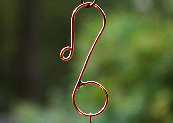 Windchime Sea Glass Cedar with Large Copper Chimes
