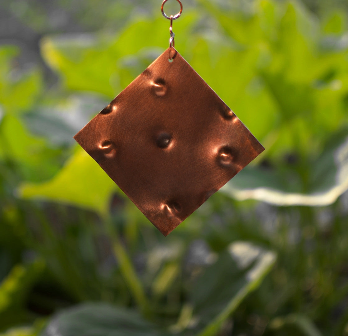 Windchime Sea Glass Cedar with Large Copper Chimes
