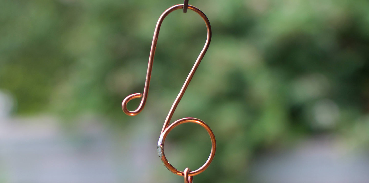 Glass and Copper Outdoor Handcrafted Wind Chime