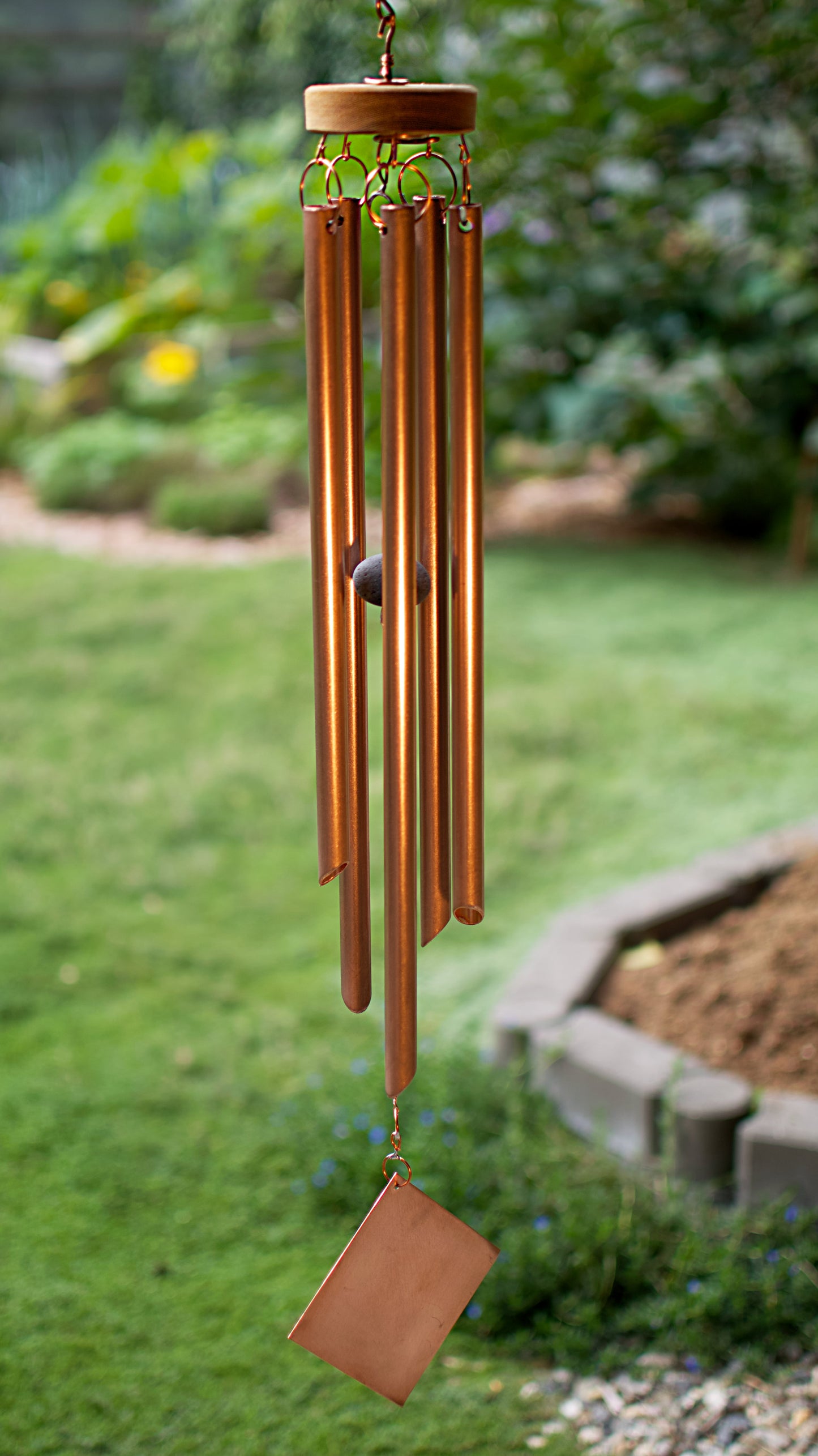 Wind Chime Colorful Glass Copper Outdoor Large Windchimes