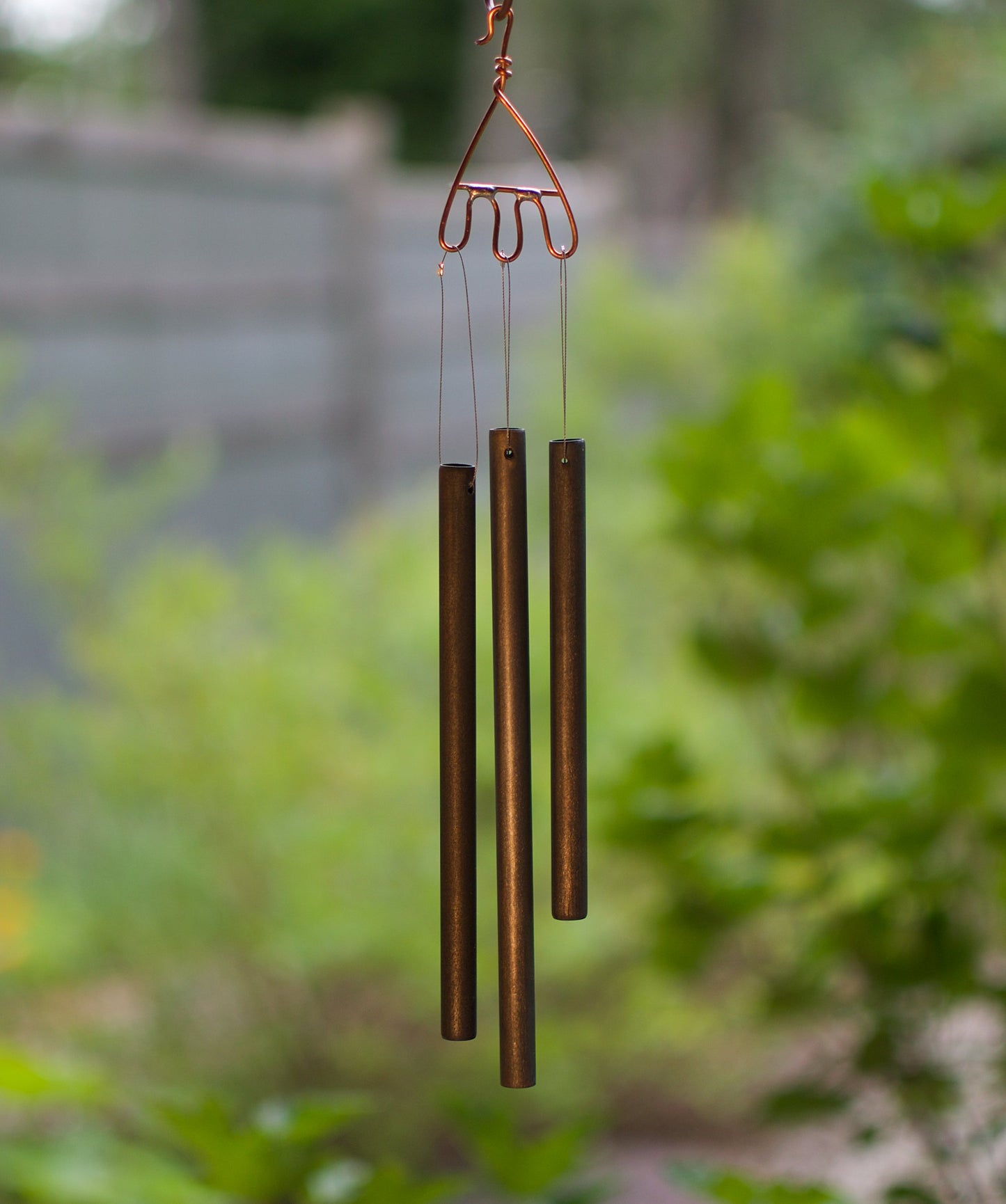 Suncatcher Wind Chime Earth Colors Glass Copper Outdoor Chimes